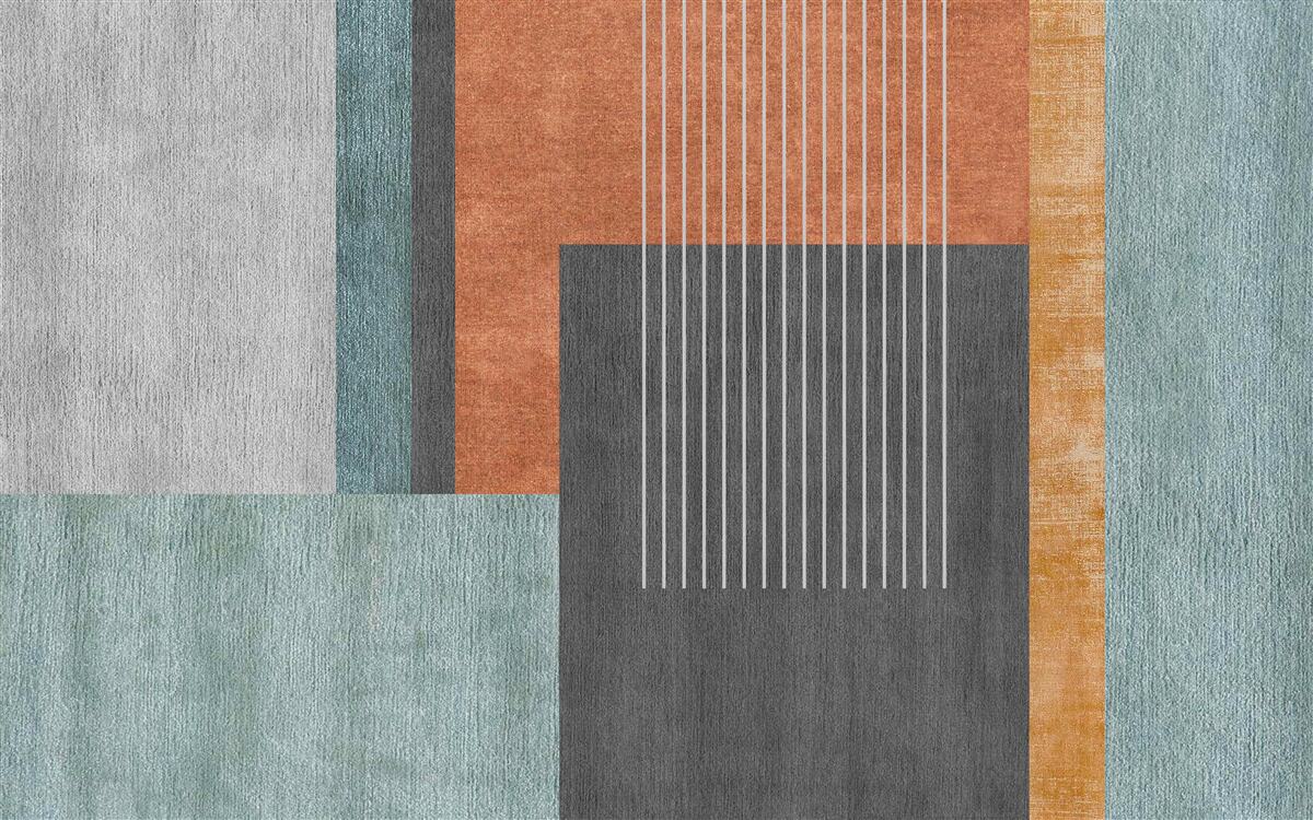 Papier peint des rectangles dans des tons pastel et des lignes orientées verticalement