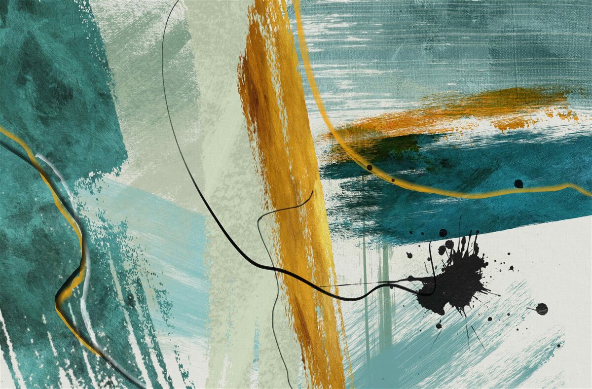 Papier peint image abstraite de la modernité sur fond bleu