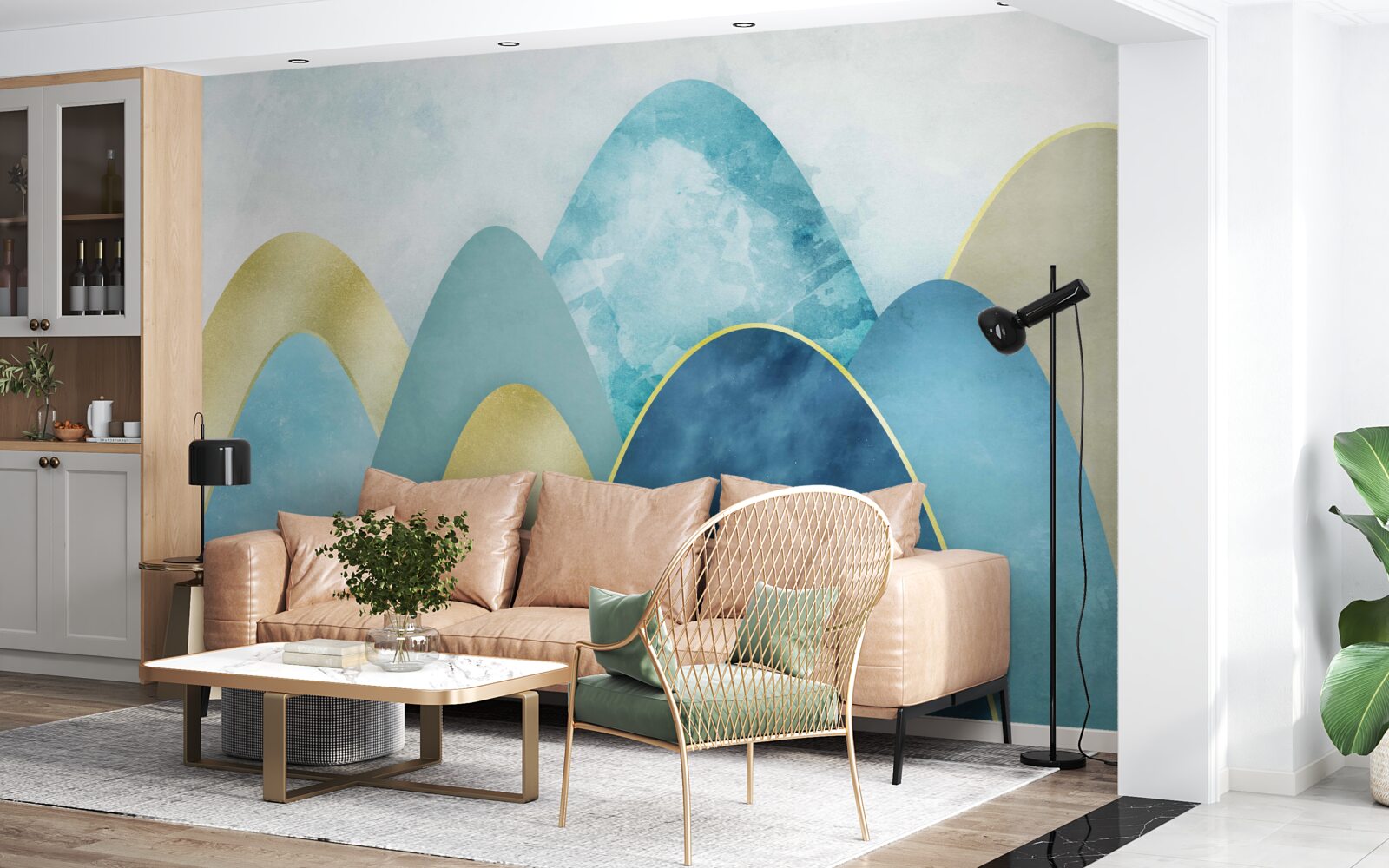 Papier peint sommets des montagnes hivernales, couverts de froid