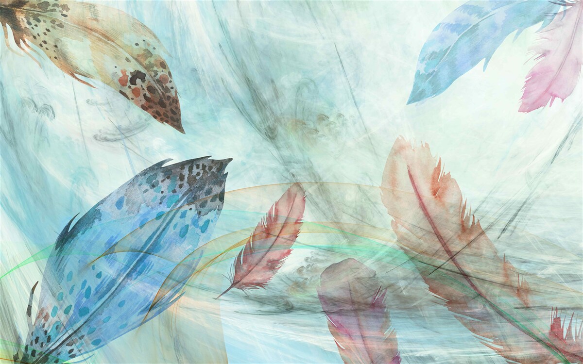 Papier peint stylos lumineux peints à l'aquarelle