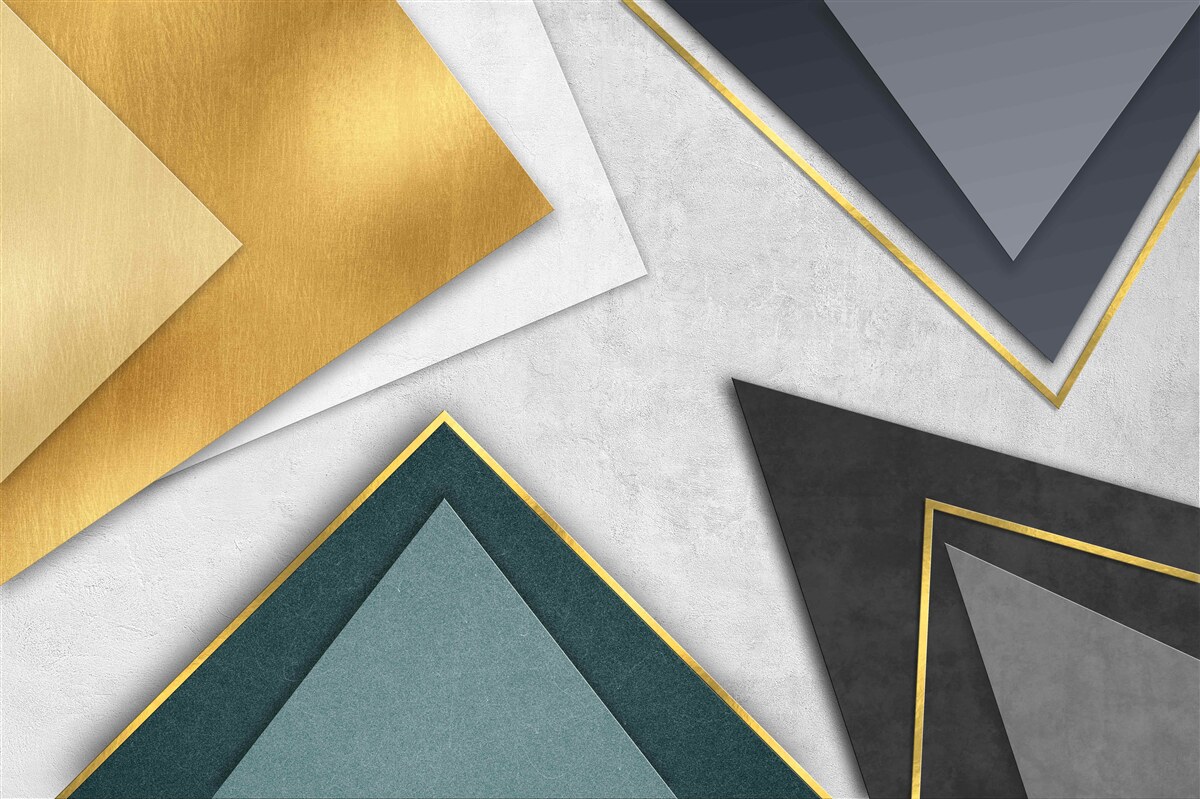 Papier peint triangles de différentes teintes