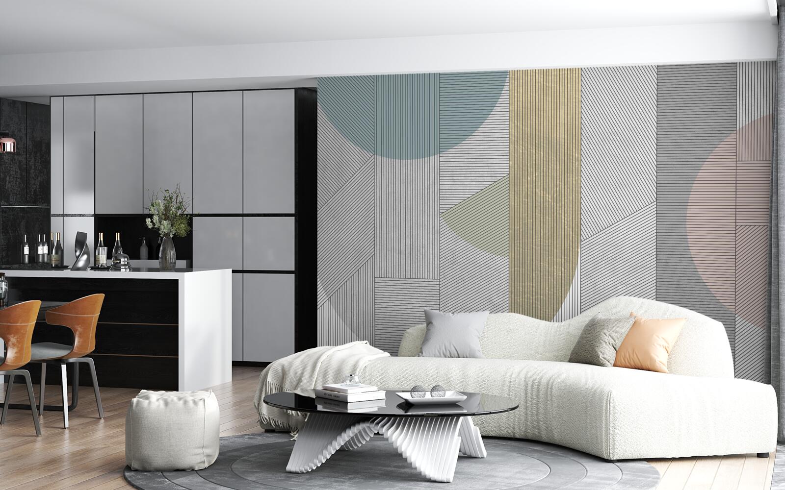 Papier peint séquence mixte de lignes verticales et horizontales