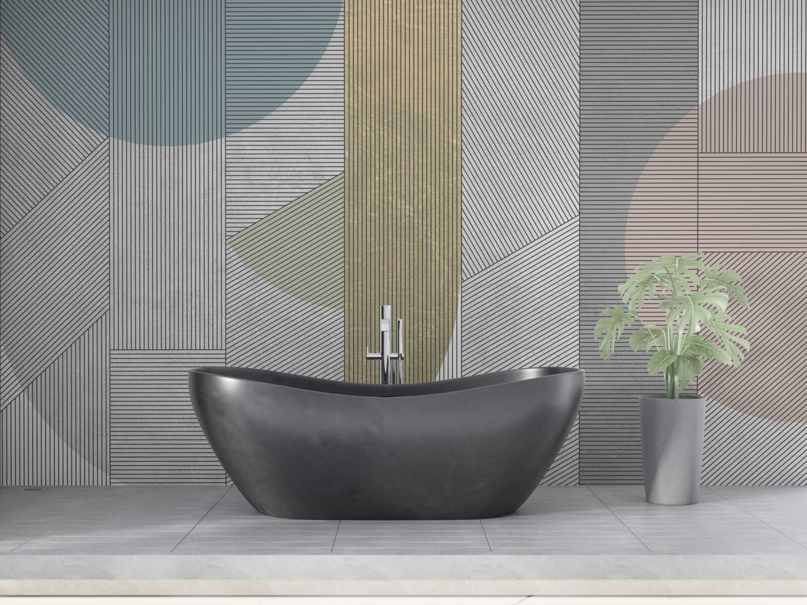 Papier peint séquence mixte de lignes verticales et horizontales