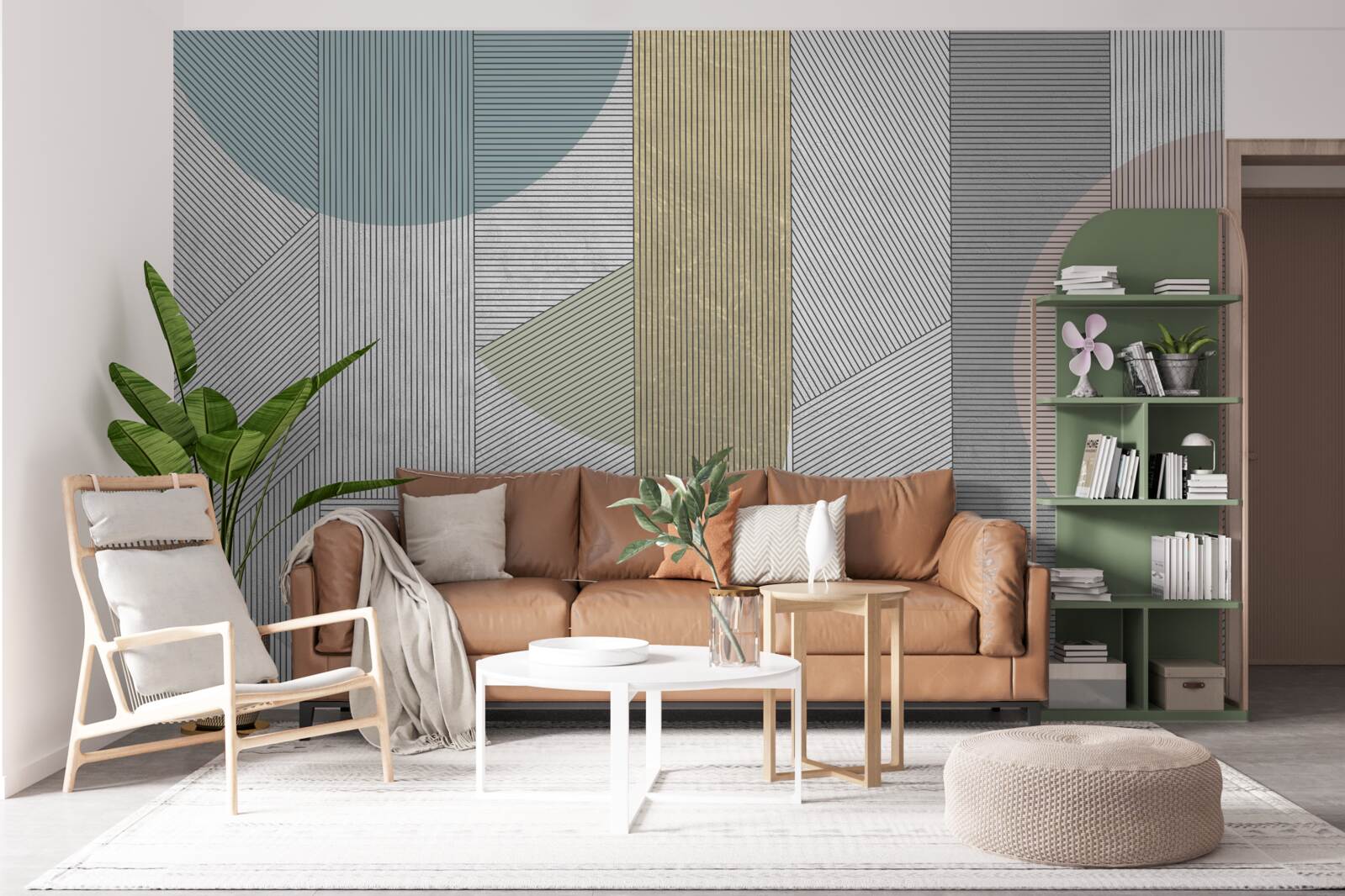 Papier peint séquence mixte de lignes verticales et horizontales