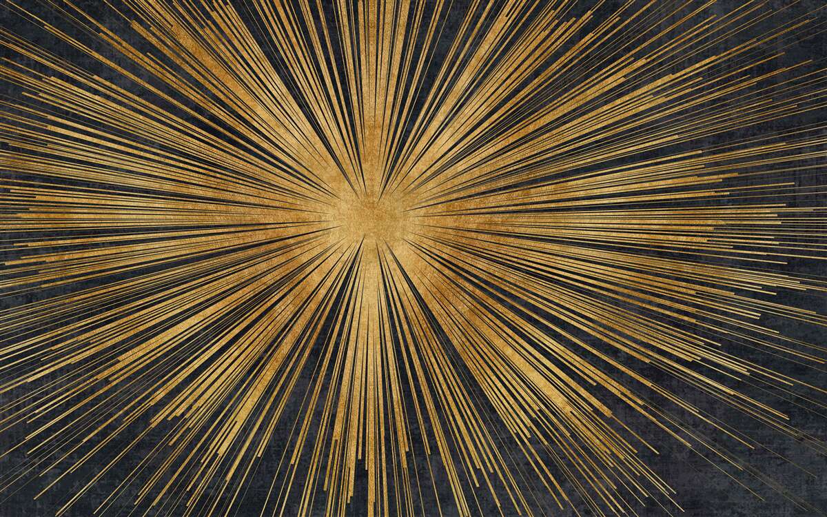 Papier peint les rayons du soleil brillent au coucher du soleil