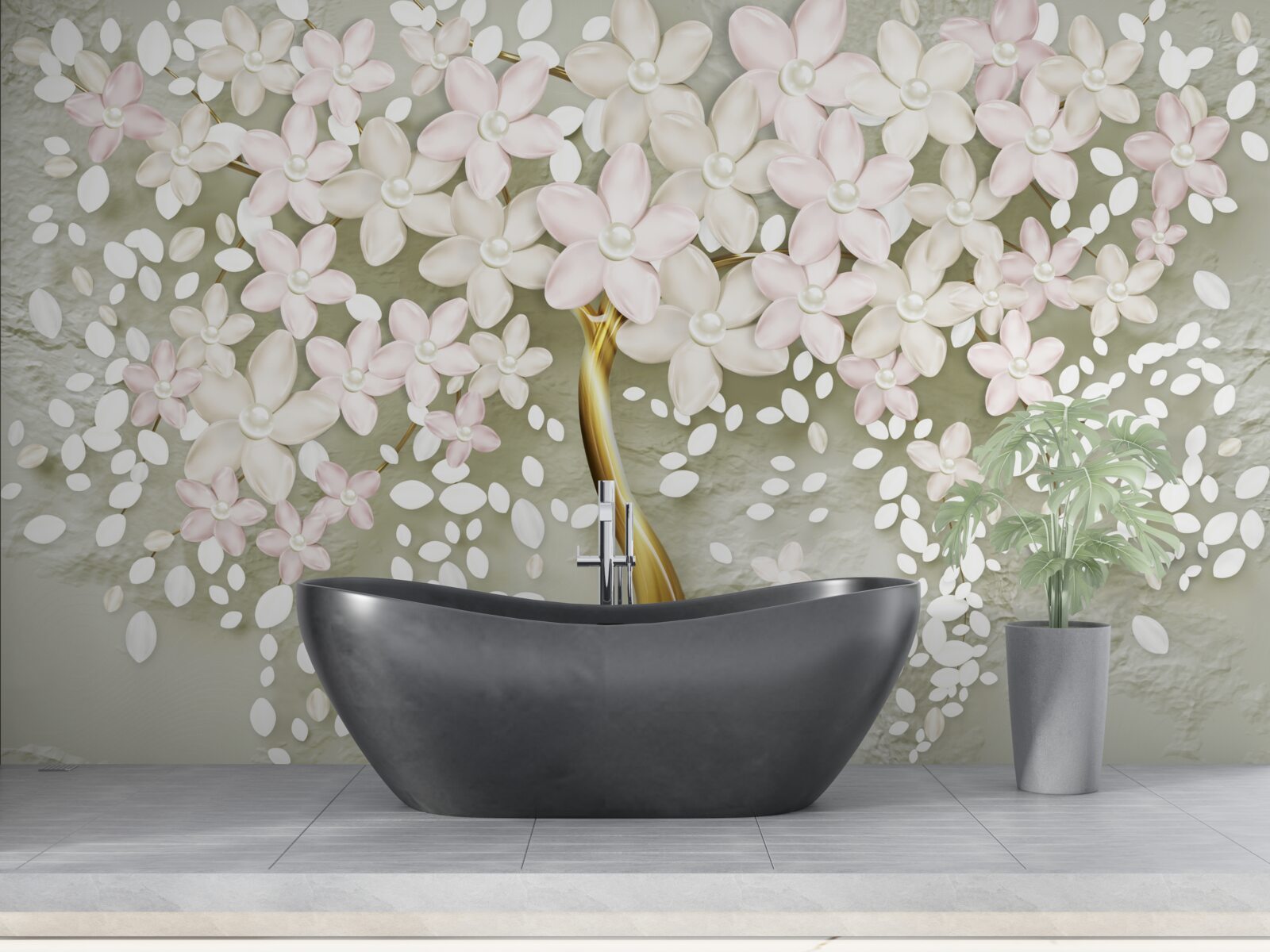 Papier peint lilas brillant en pleine floraison