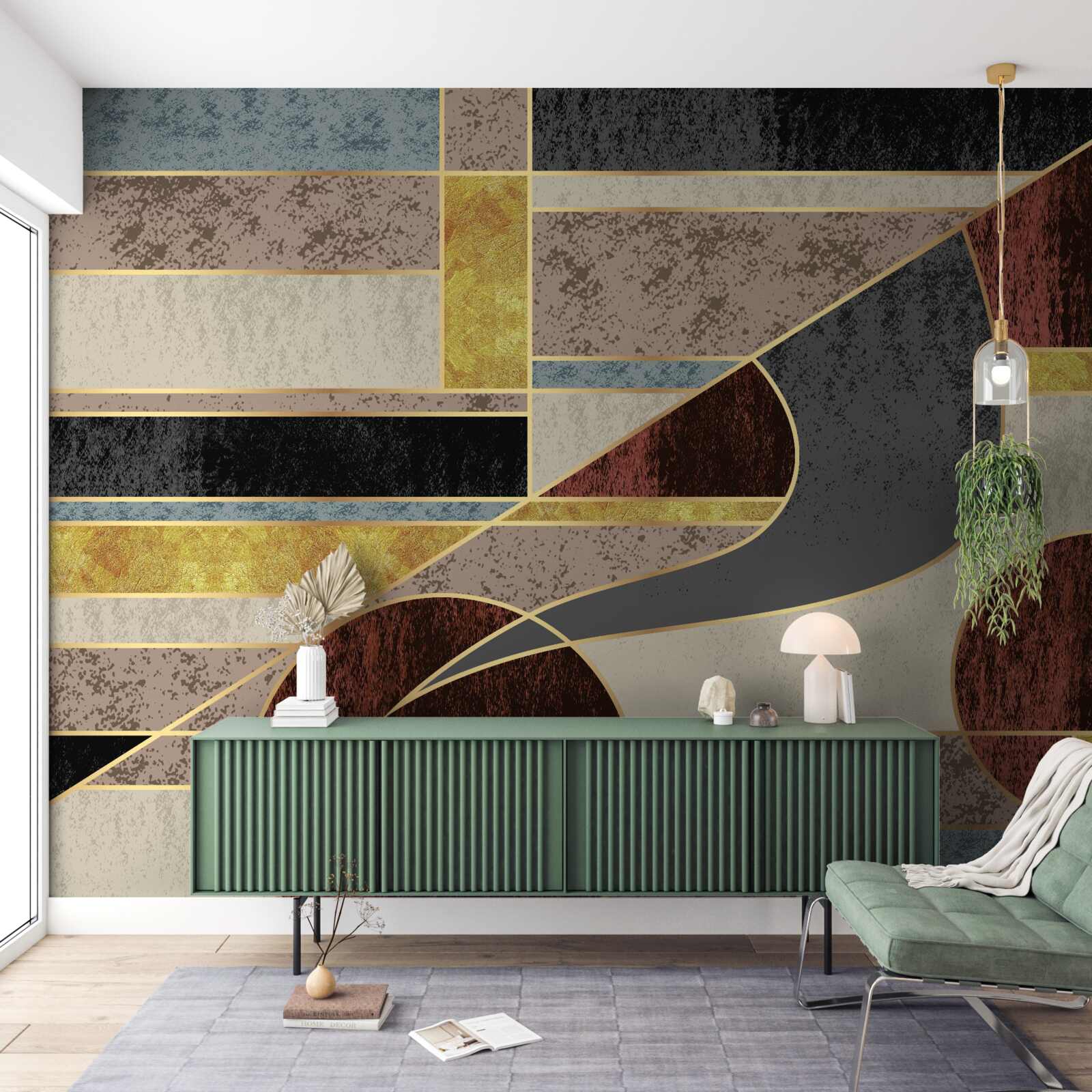 Papier peint collage d'éléments multicolores