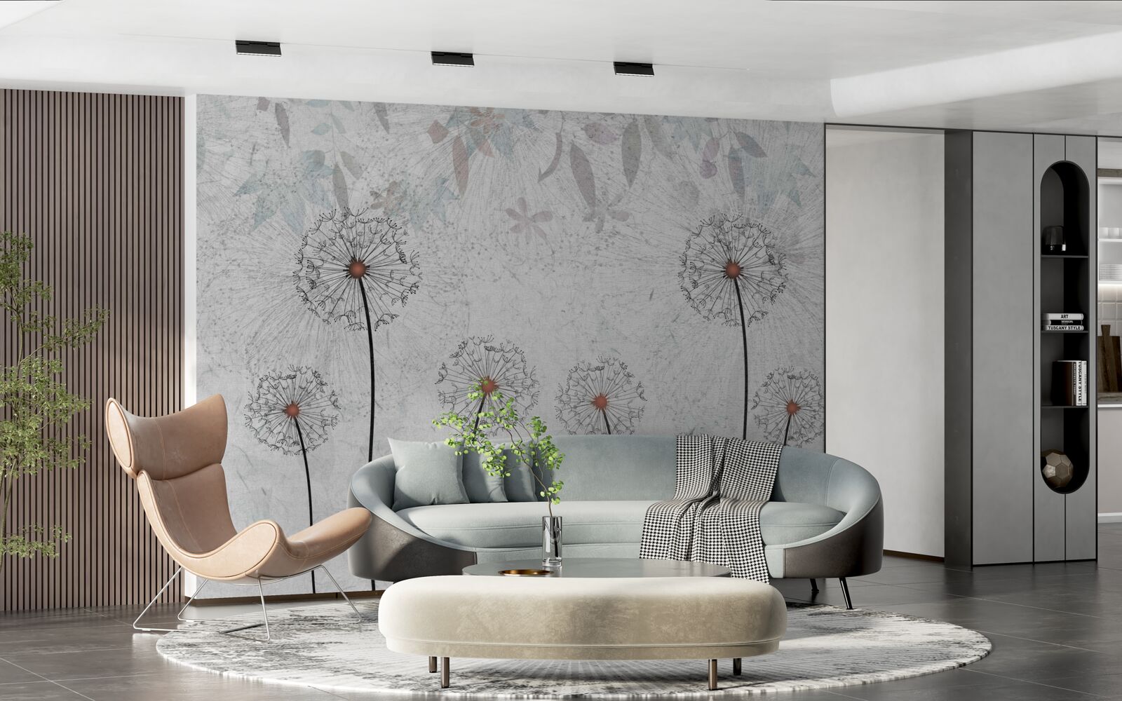 Papier peint millipèdes faibles sur fond gris