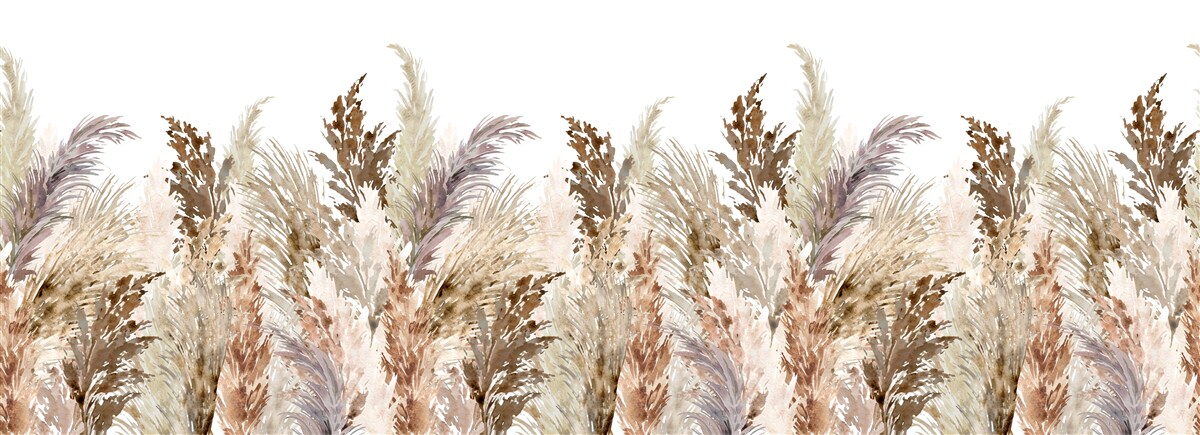 Papier peint champ couvert d'une prairie d'automne