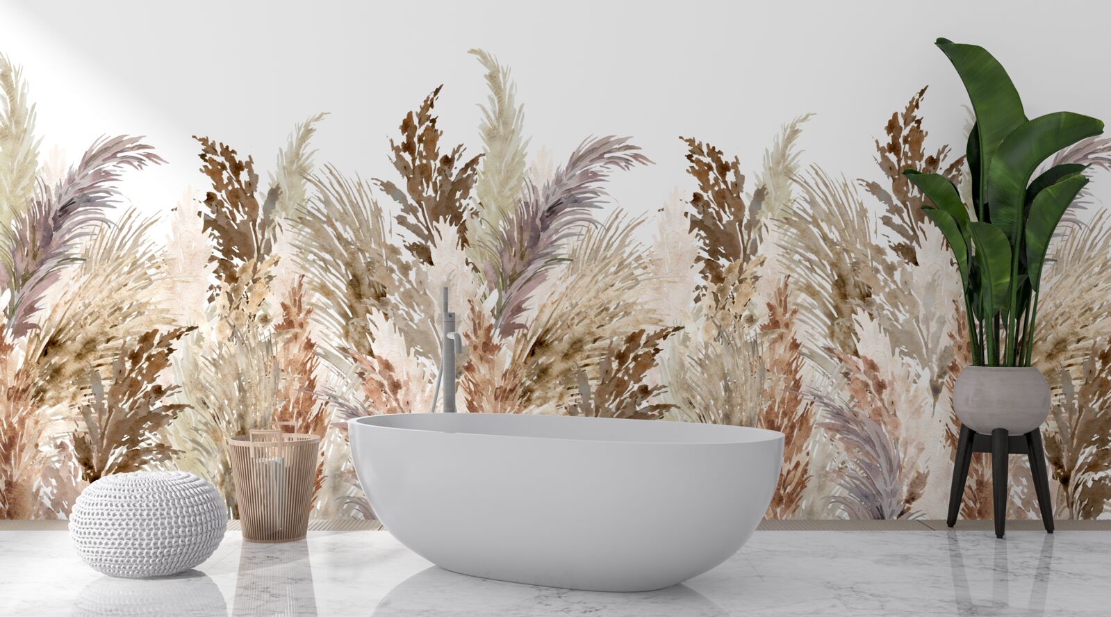 Papier peint champ couvert d'une prairie d'automne