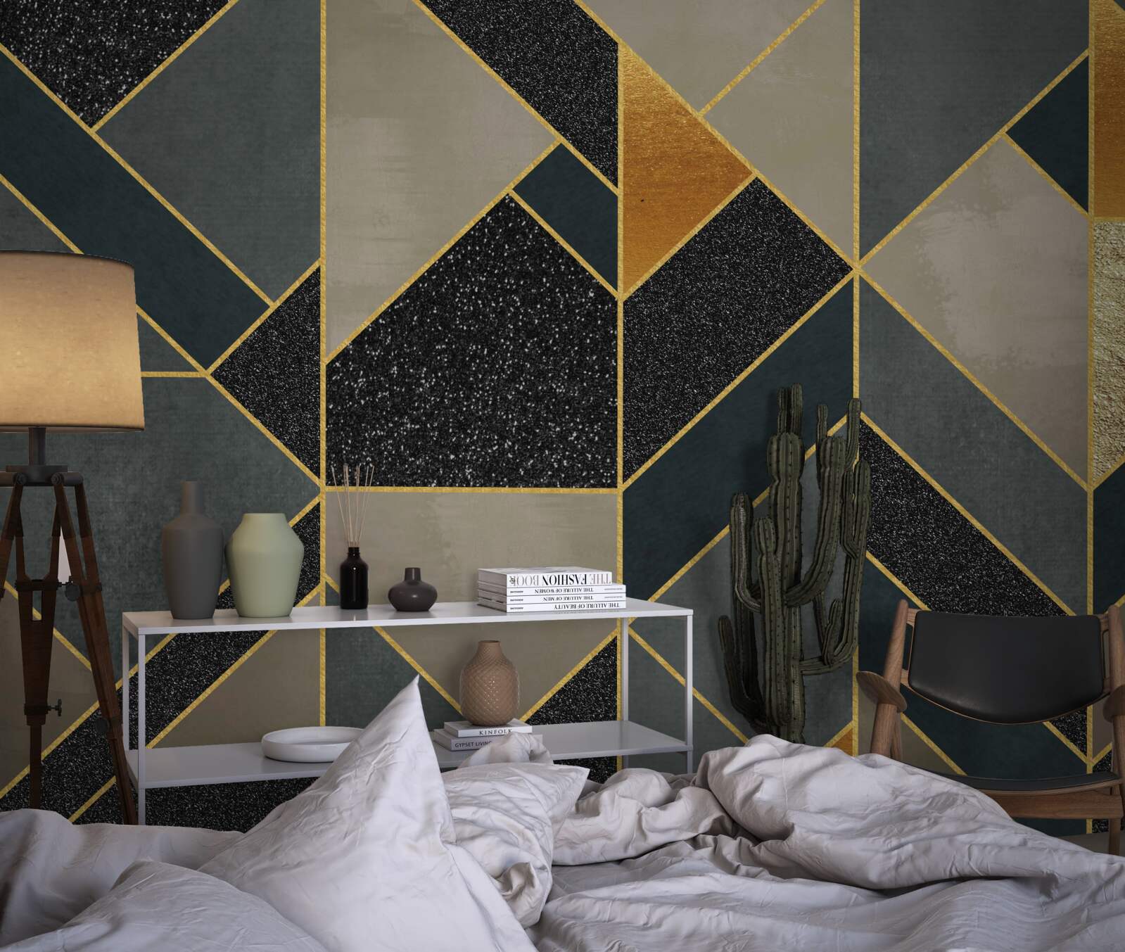 Papier peint mosaïques de couleur foncée