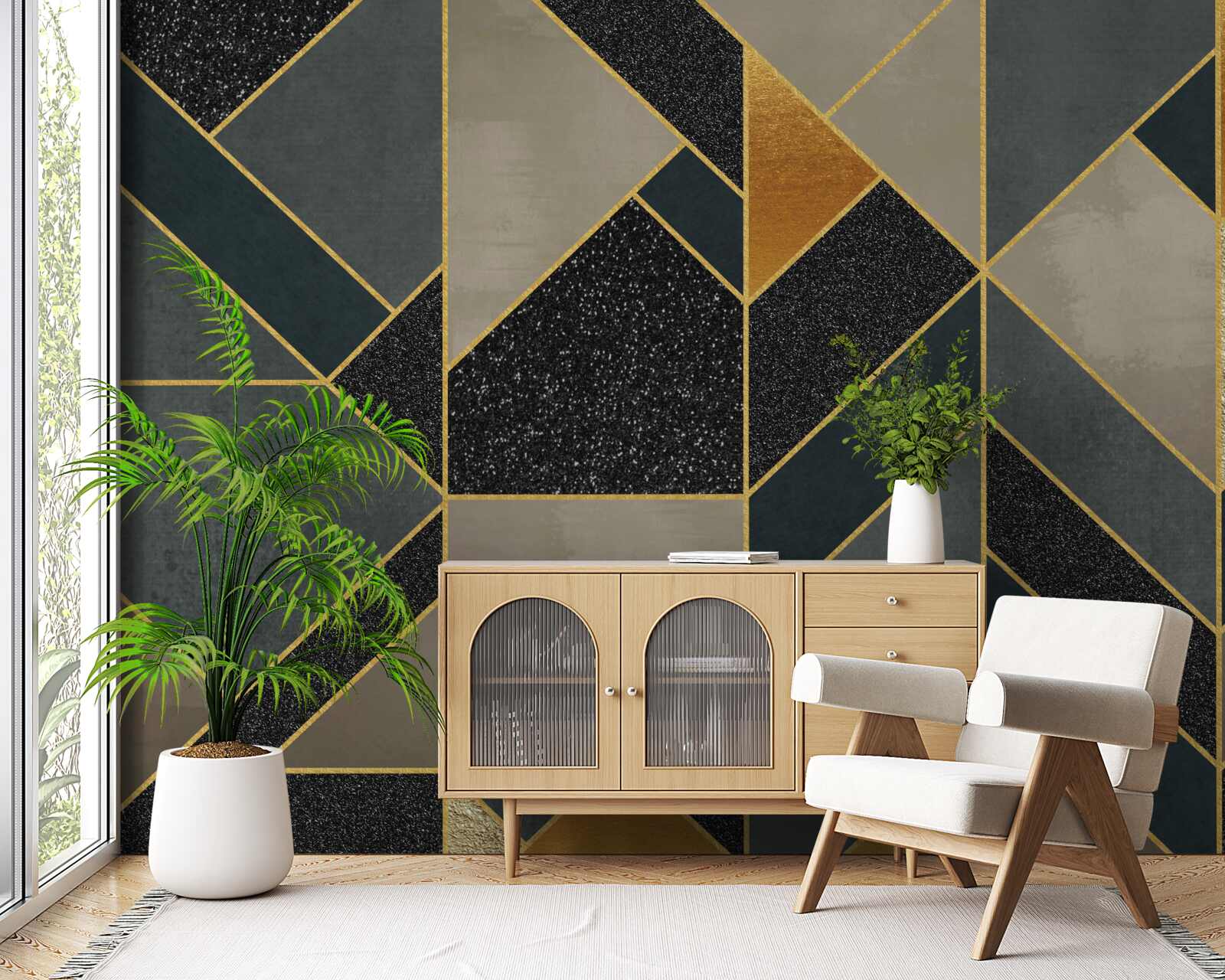 Papier peint mosaïques de couleur foncée