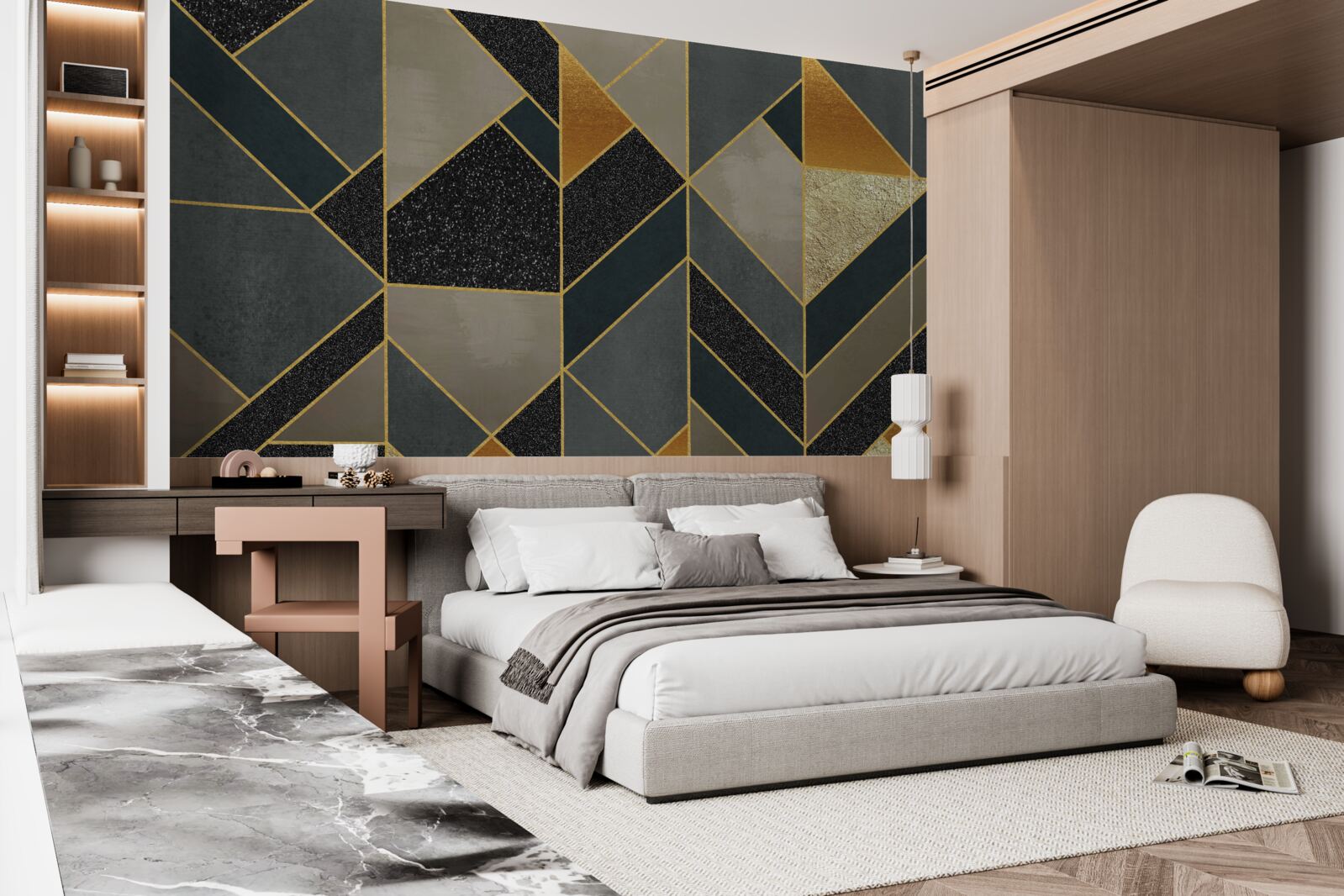 Papier peint mosaïques de couleur foncée