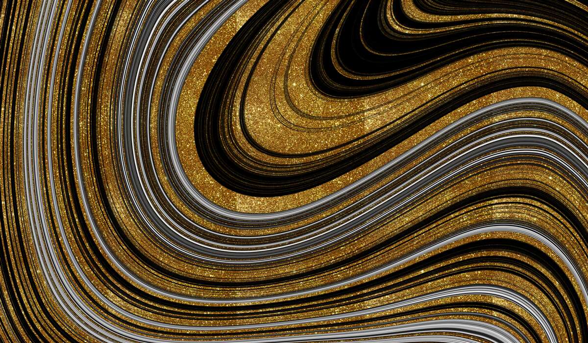 Papier peint vagues d'or en fusion