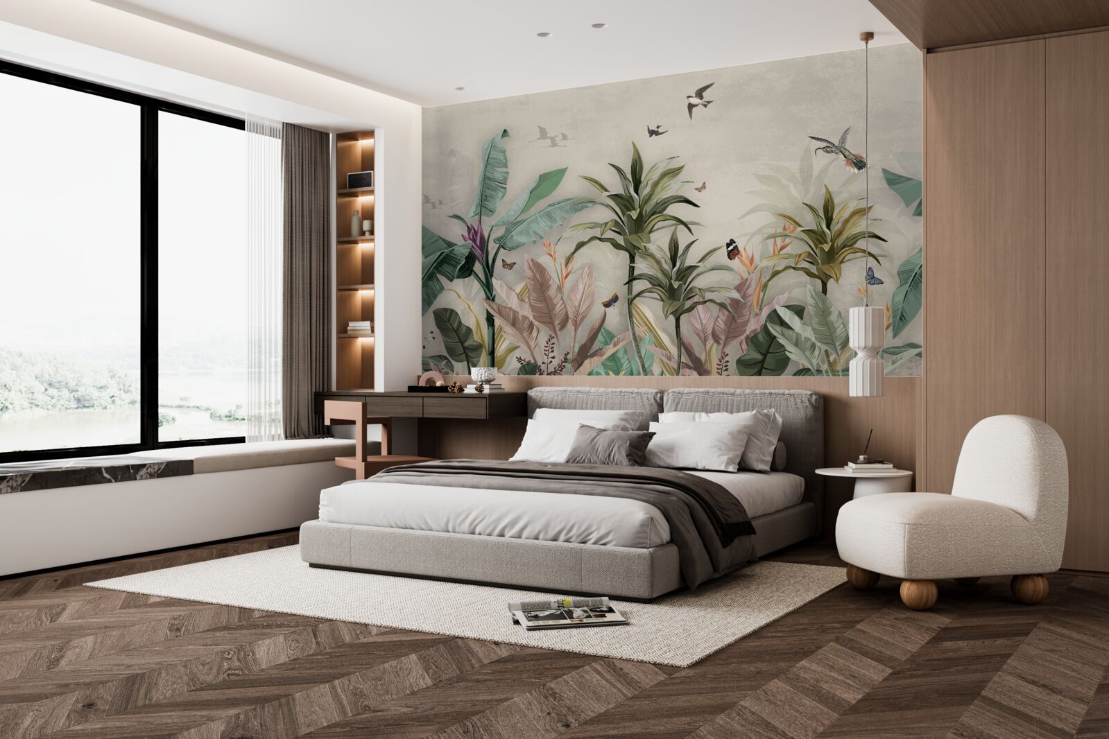 Papier peint les tropiques sont un lieu de plaisir pour les oiseaux