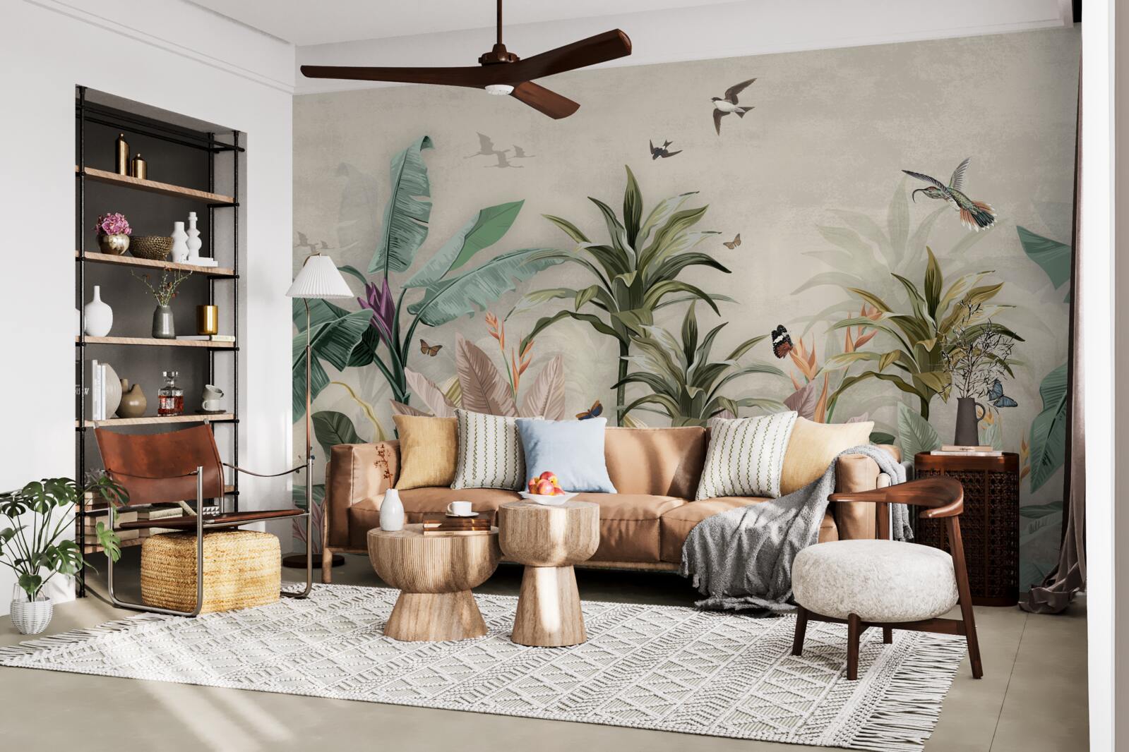 Papier peint les tropiques sont un lieu de plaisir pour les oiseaux