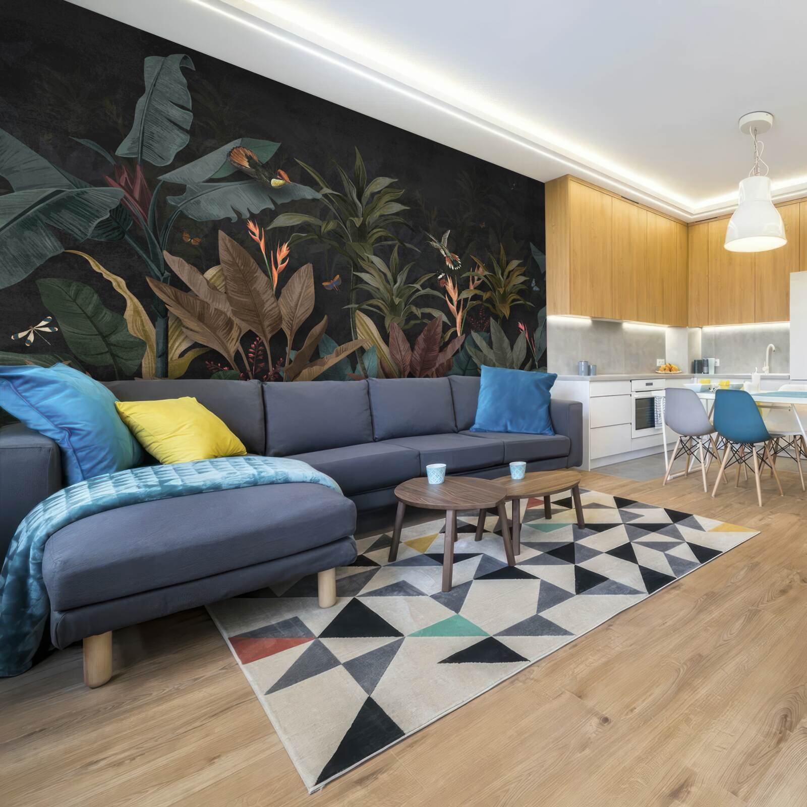 Papier peint la jungle s'anime la nuit