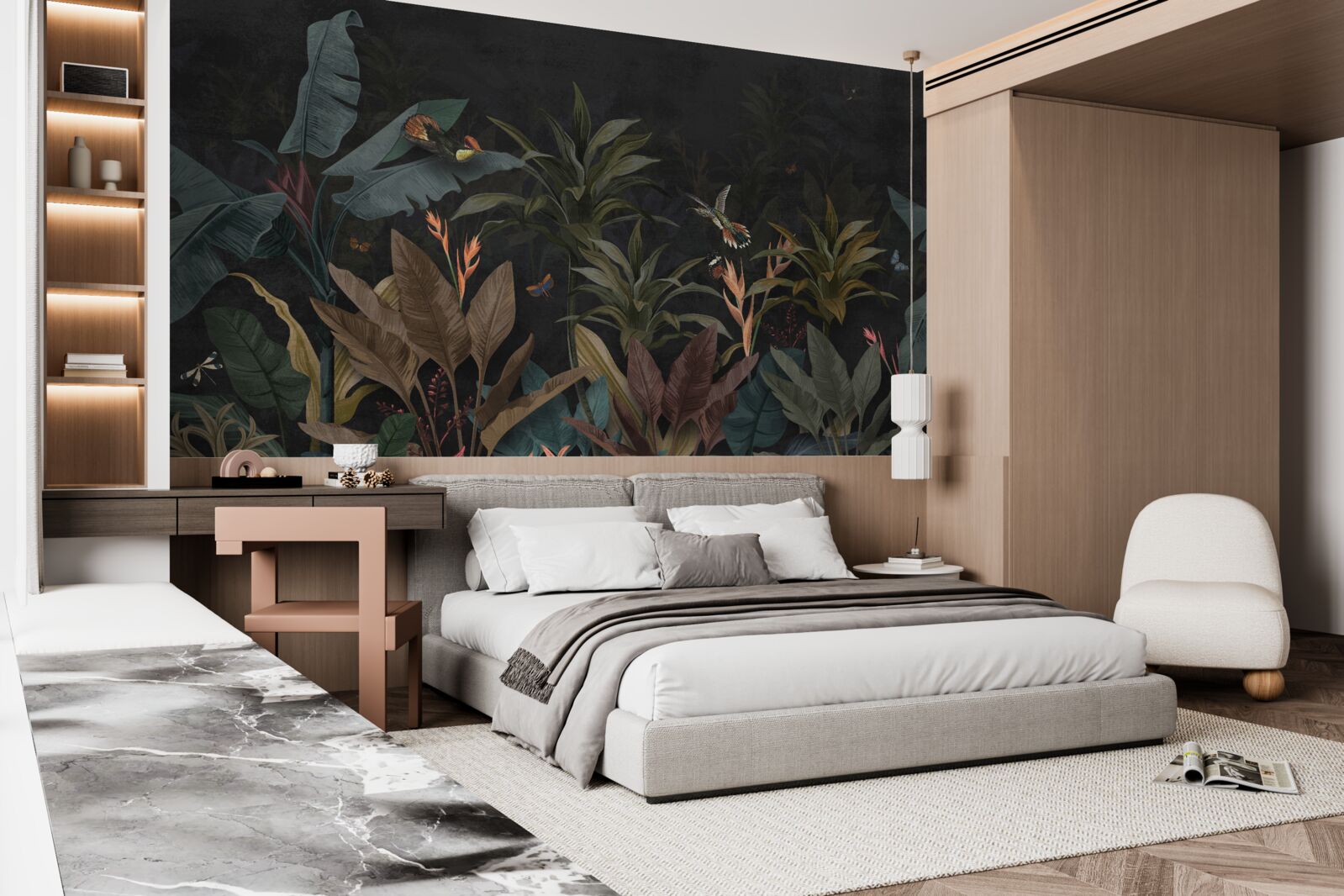 Papier peint la jungle s'anime la nuit