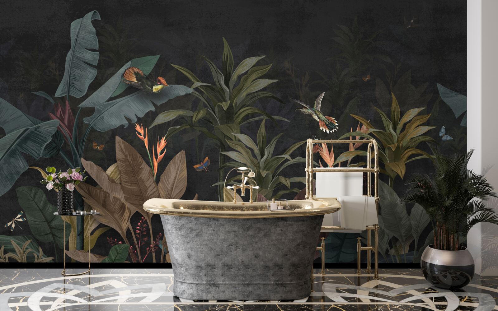 Papier peint la jungle s'anime la nuit