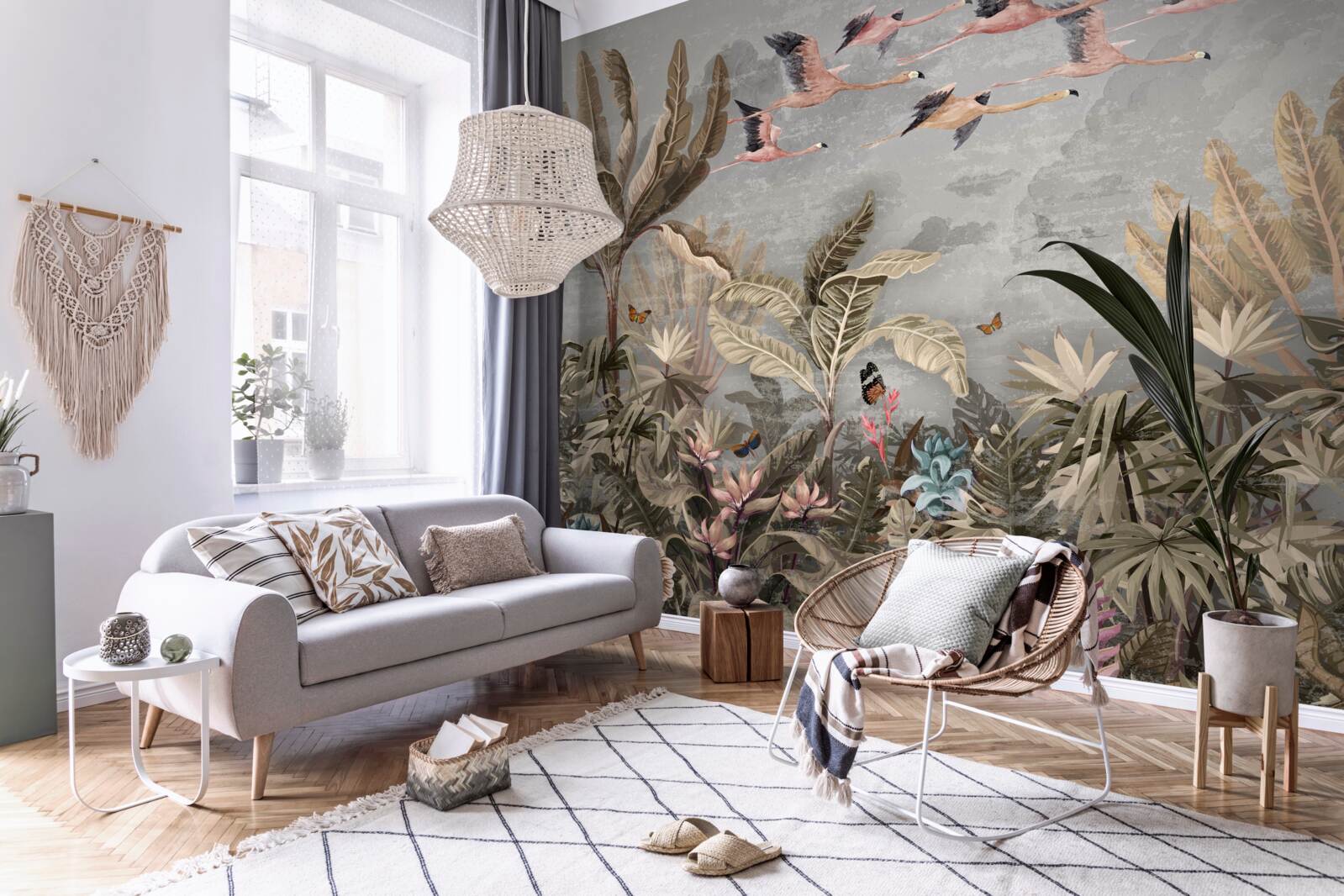 Papier peint les grues volent sous les tropiques