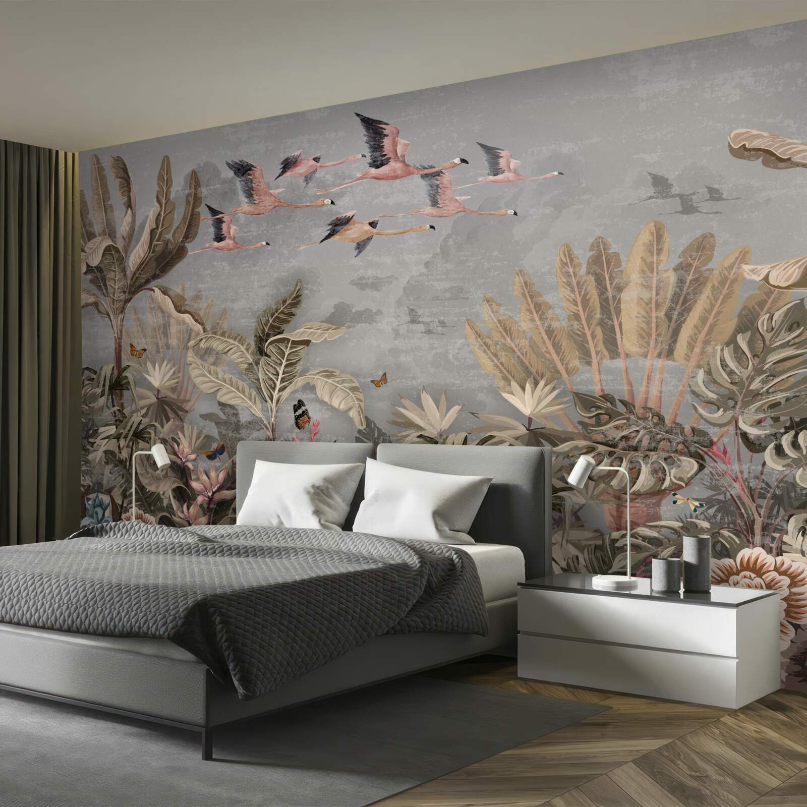 Papier peint les grues volent sous les tropiques