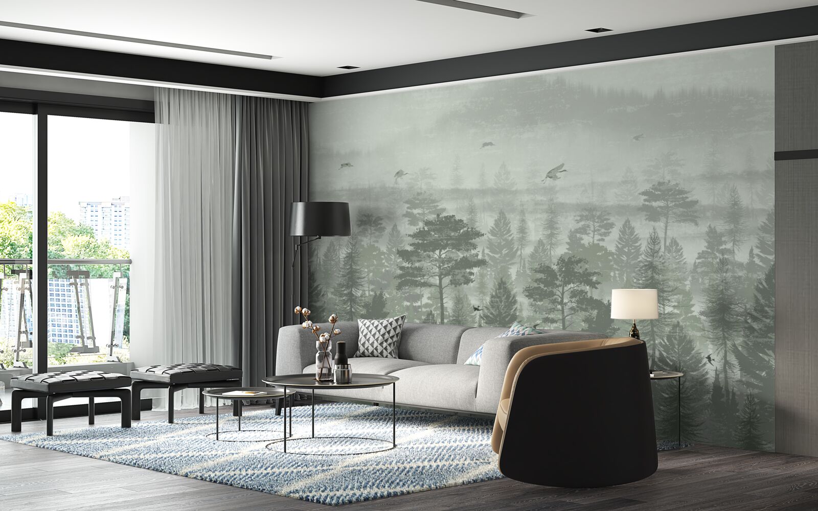 Papier peint la forêt tropicale pendant les périodes de fortes pluies