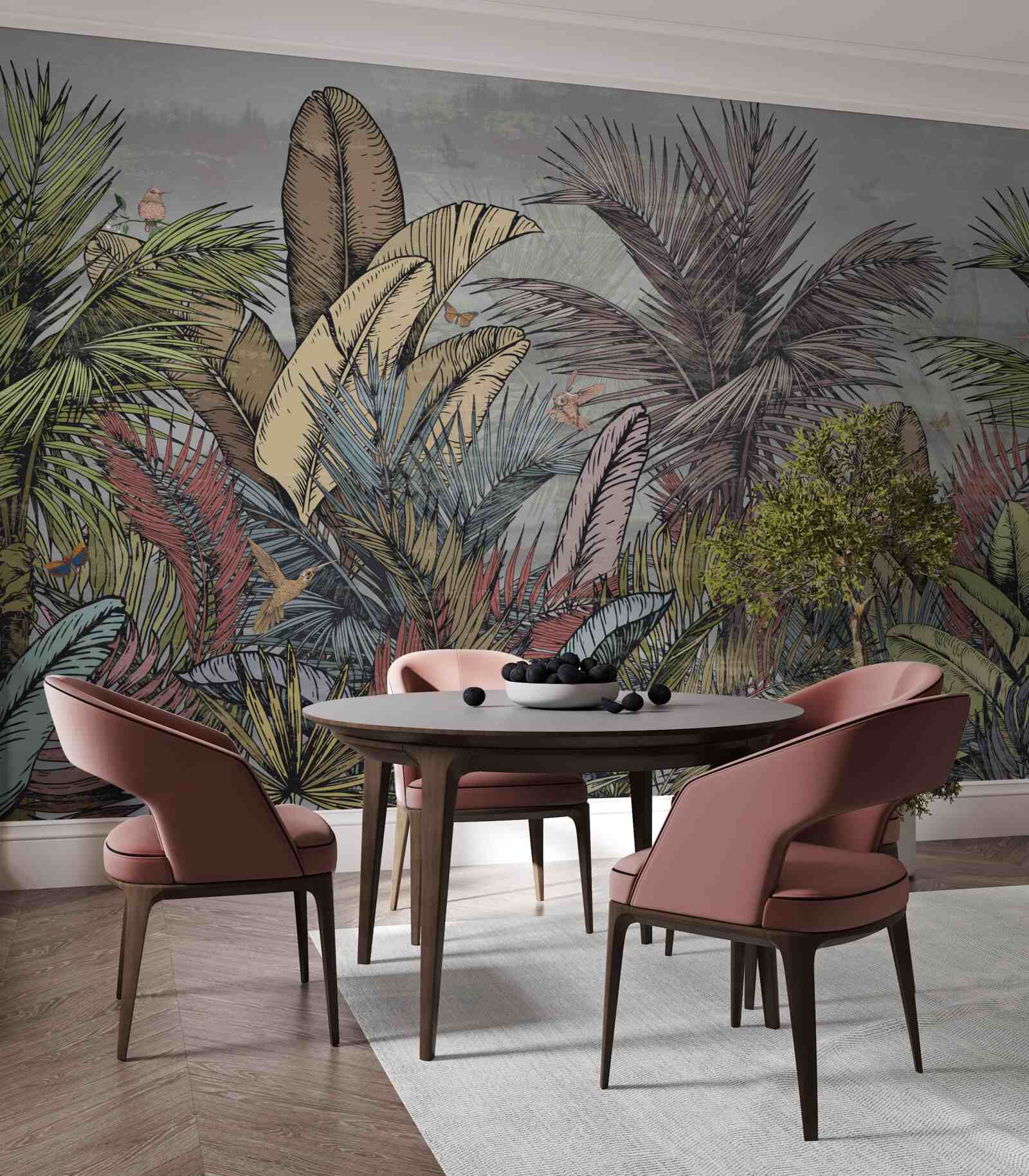 Papier peint flore exotique des tropiques