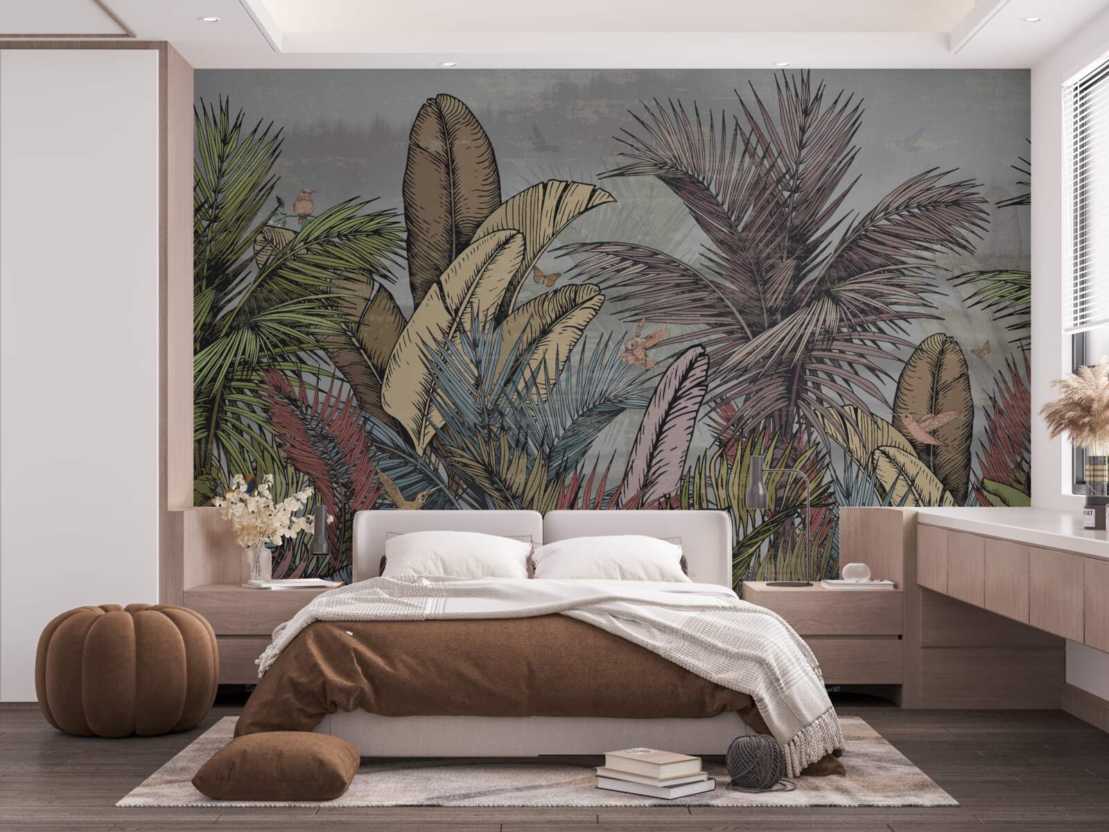 Papier peint flore exotique des tropiques