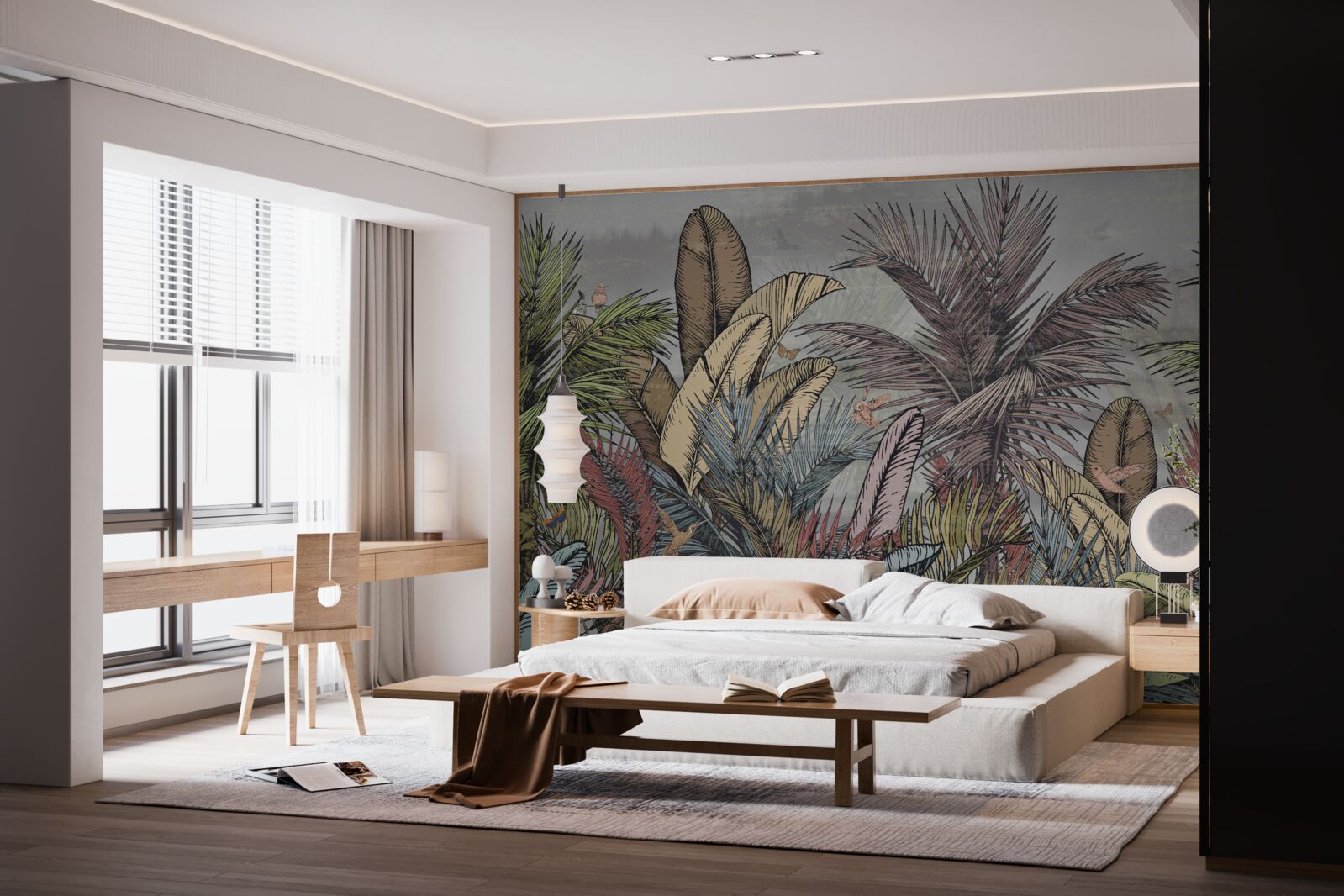 Papier peint flore exotique des tropiques