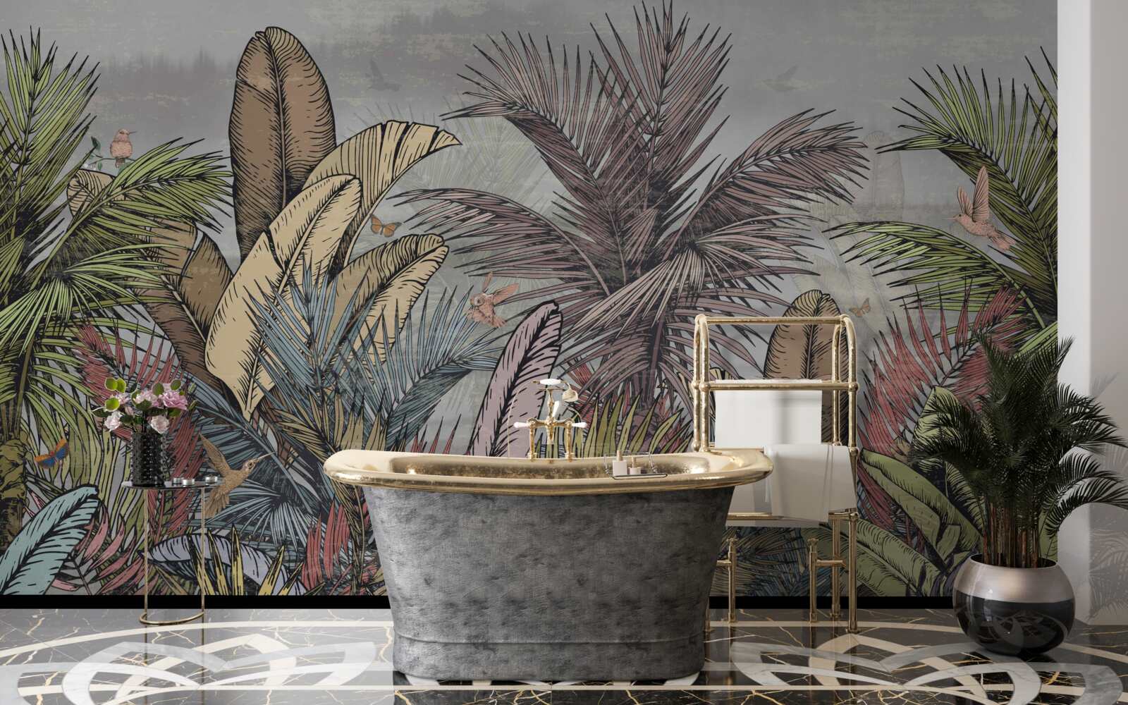 Papier peint flore exotique des tropiques