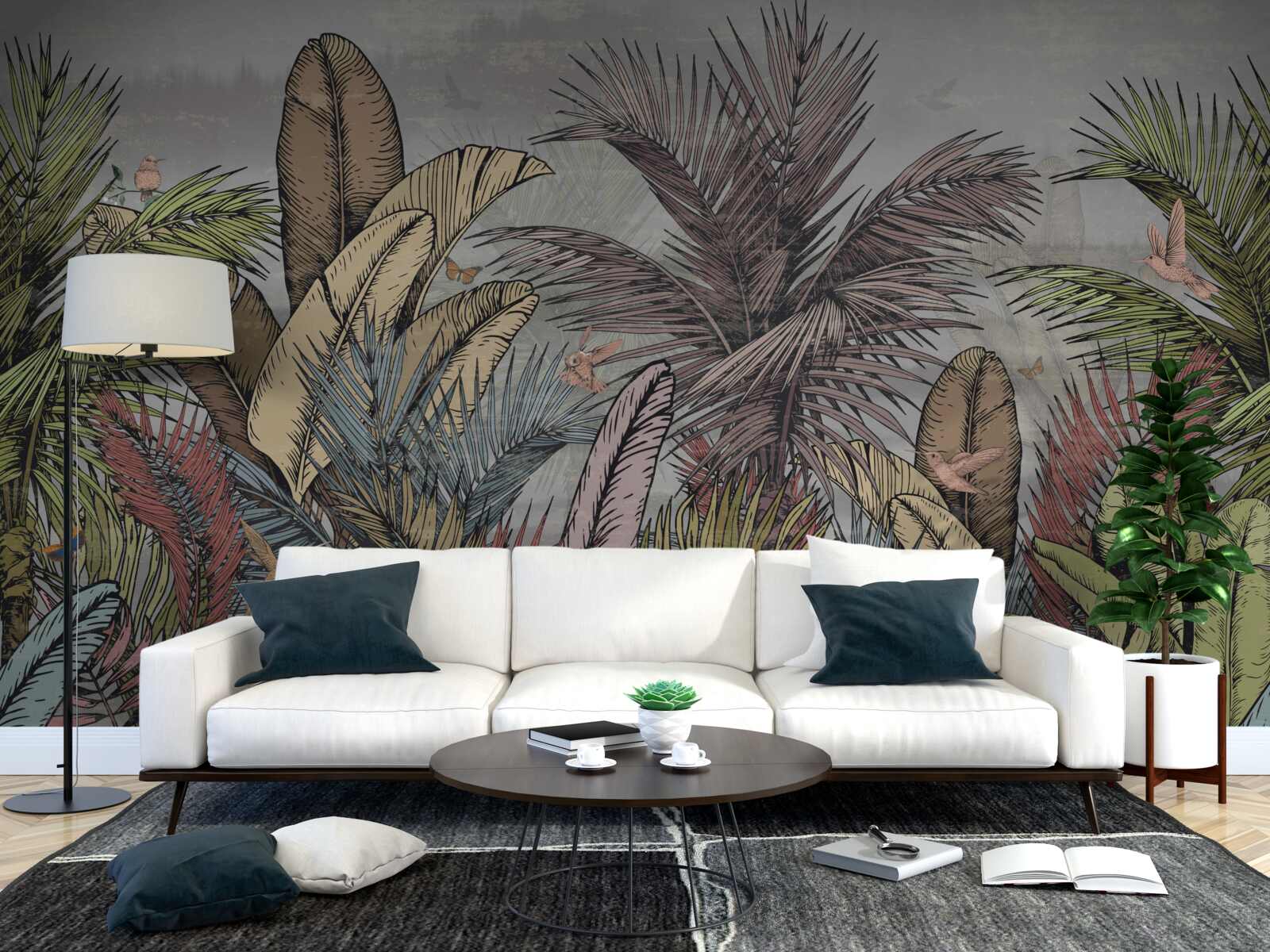 Papier peint flore exotique des tropiques