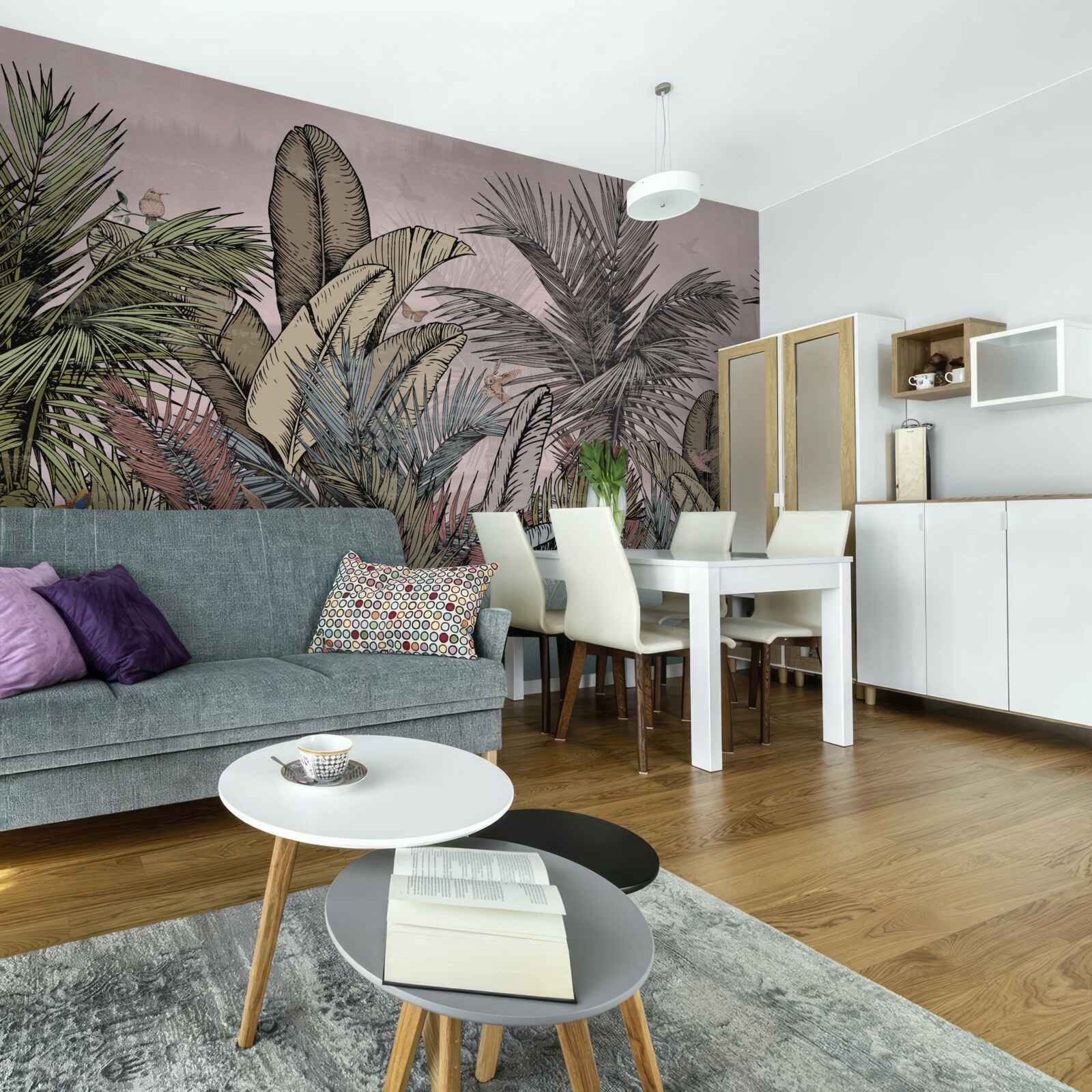 Papier peint les plantes tropicales aux caractéristiques exotiques