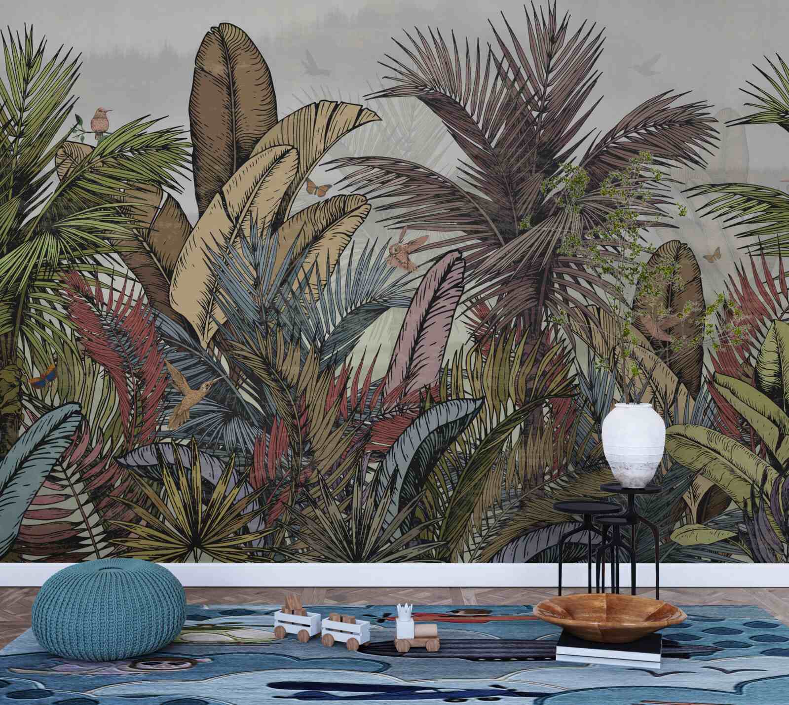 Papier peint flore tropicale exotique