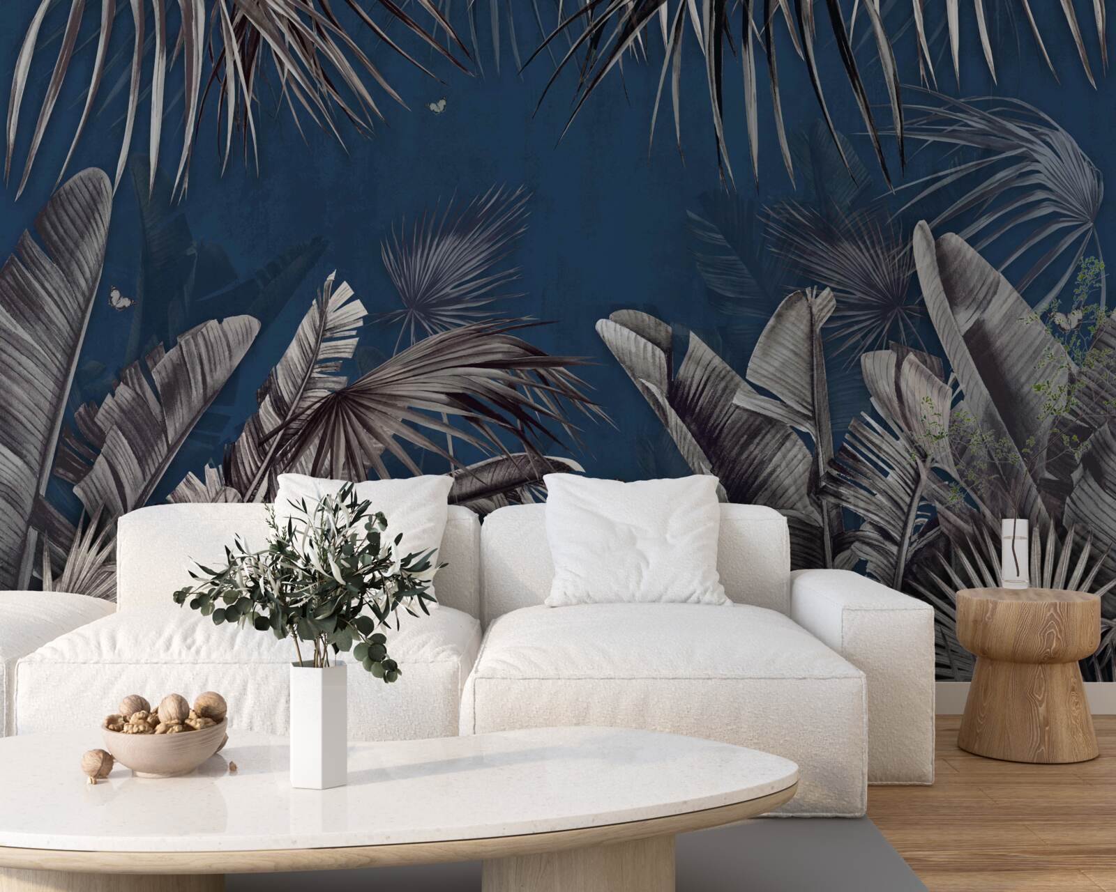 Papier peint la nuit tombe sur la fougère