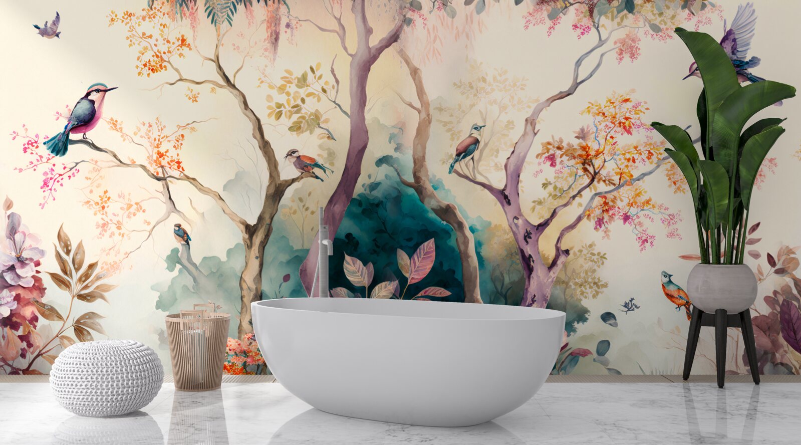 Papier peint les oiseaux accueillent l'automne