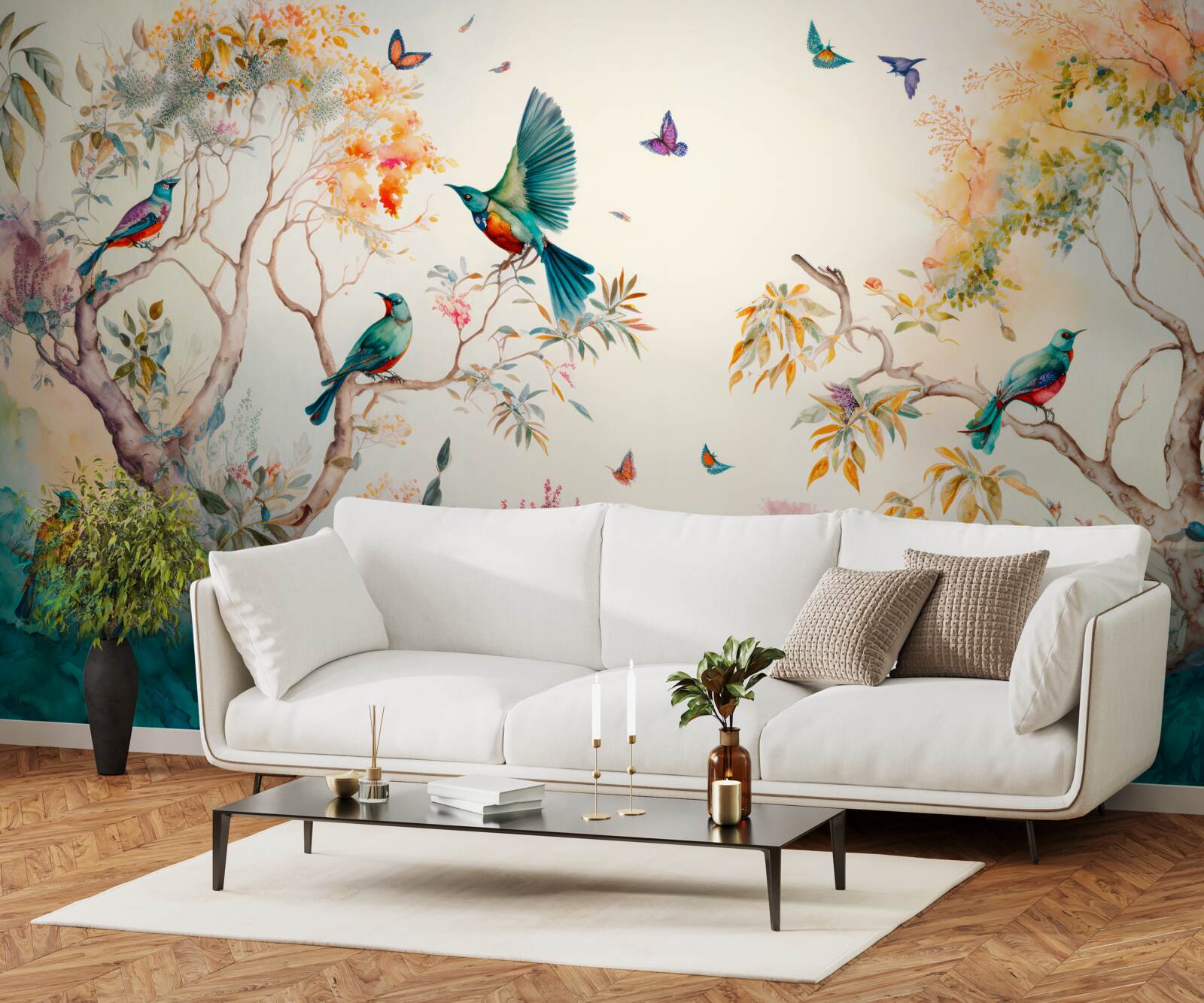 Papier peint le porte-avions paradise est situé à la cime des arbres