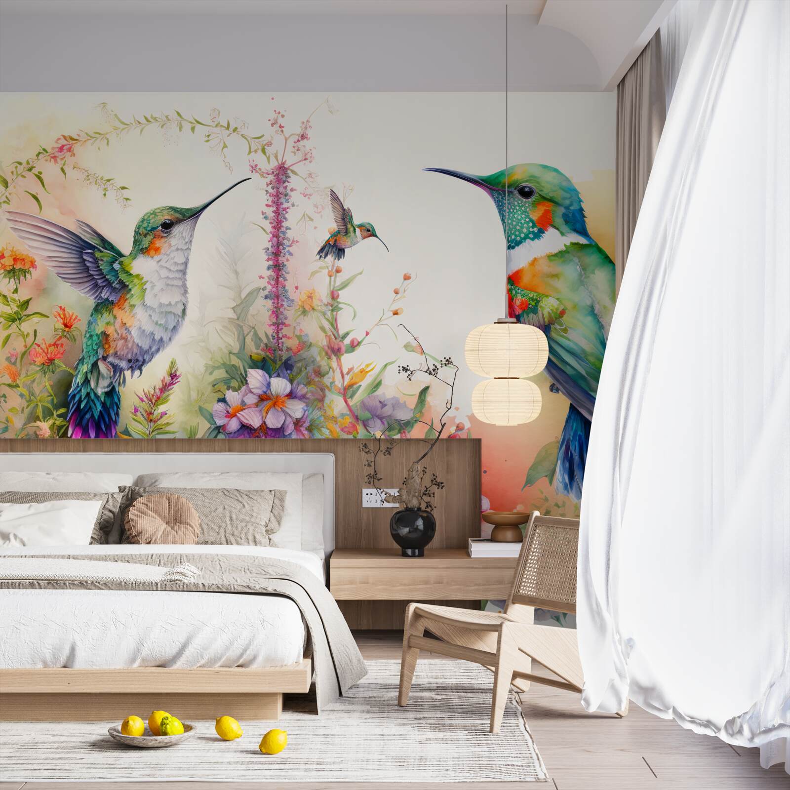 Papier peint les colibris communiquent par les couleurs