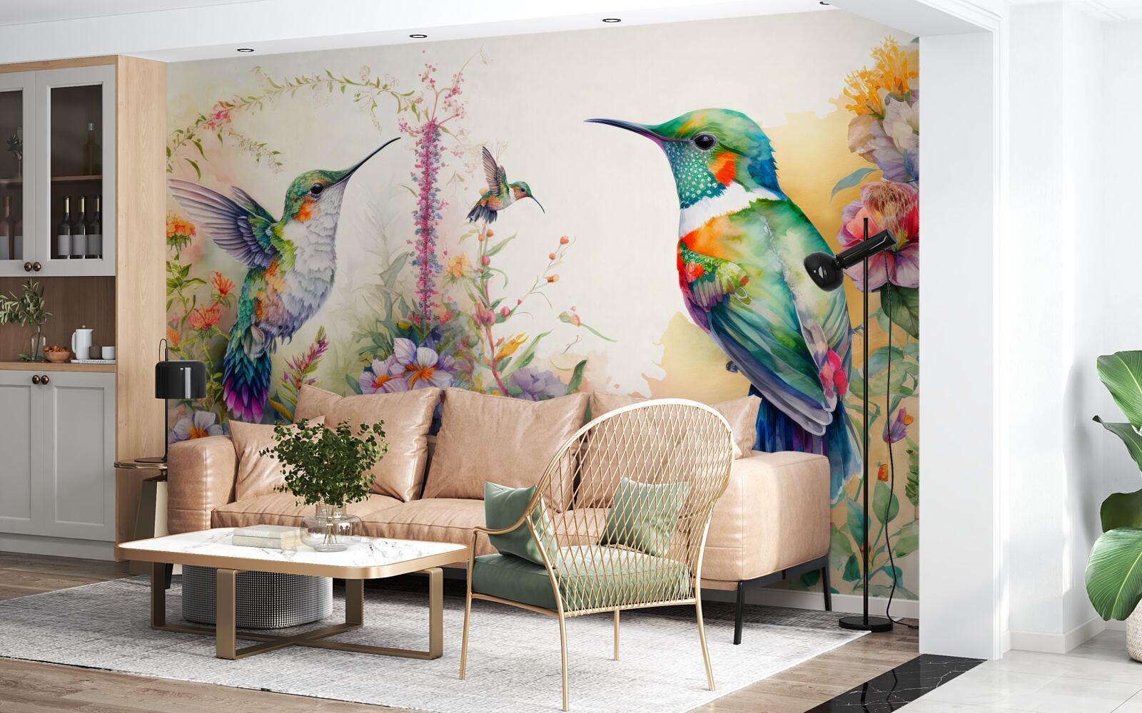 Papier peint les colibris communiquent par les couleurs