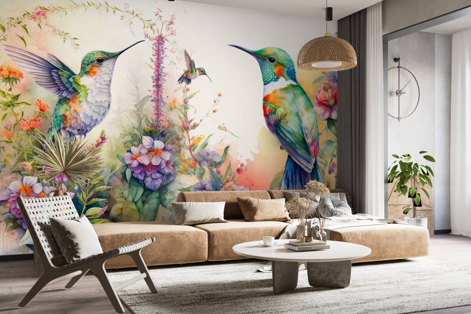 Papier peint les colibris communiquent par les couleurs