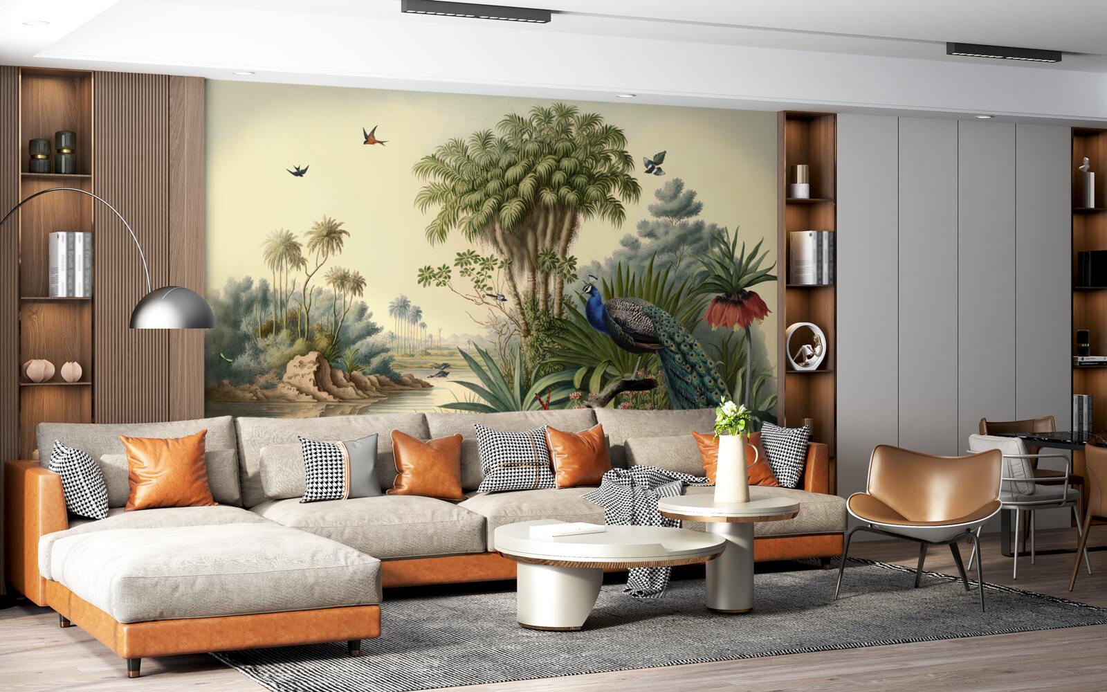 Papier peint le paon dans son véritable habitat