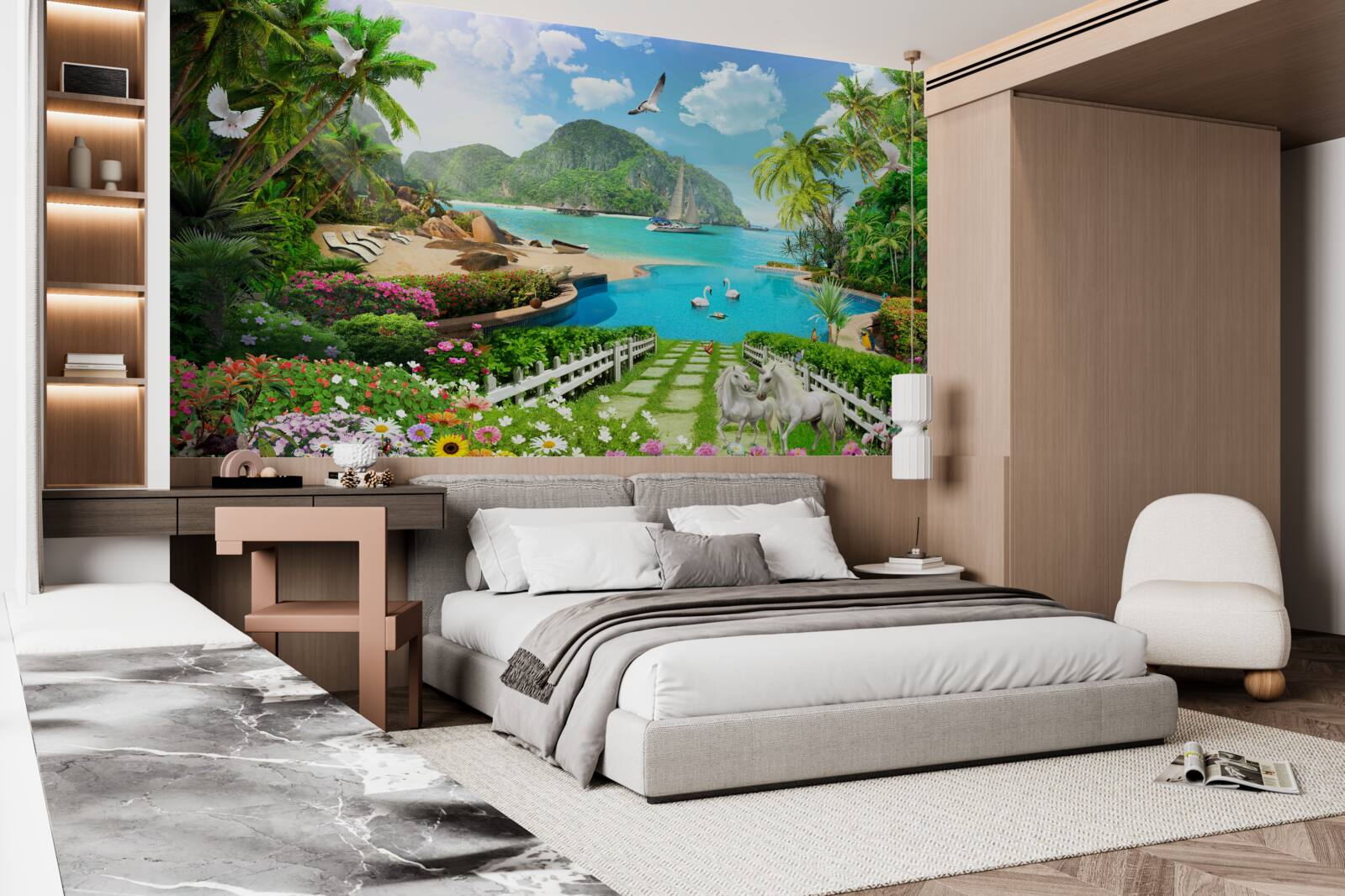 Papier peint un refuge tranquille sous les tropiques