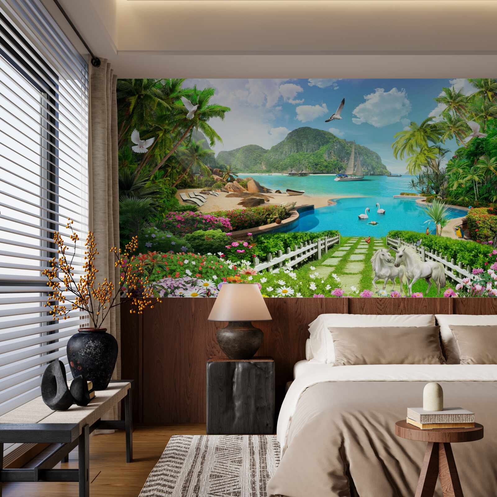 Papier peint un refuge tranquille sous les tropiques