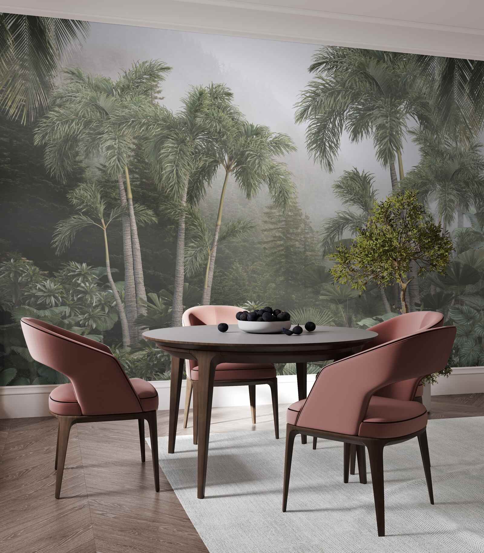 Papier peint Sous les tropiques, les préparatifs en vue de fortes pluies battent leur plein