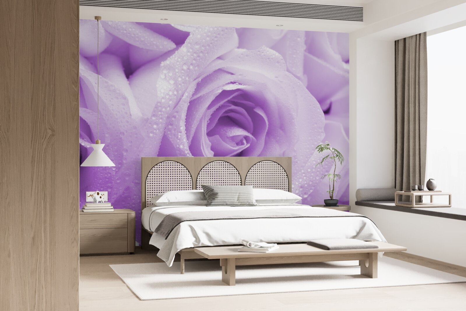 Papier peint gros plan sur des fleurs roses lilas