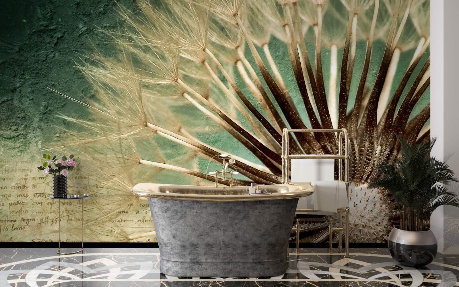 Papier peint l'âme du pissenlit est pleine de tendresse