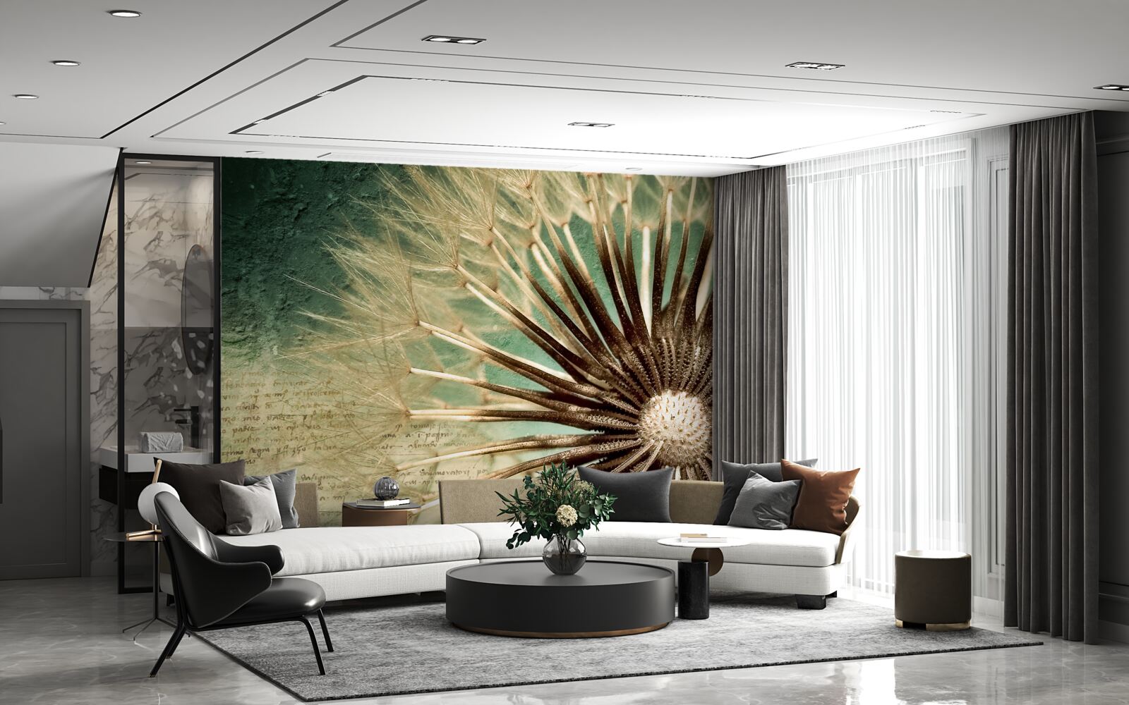 Papier peint l'âme du pissenlit est pleine de tendresse