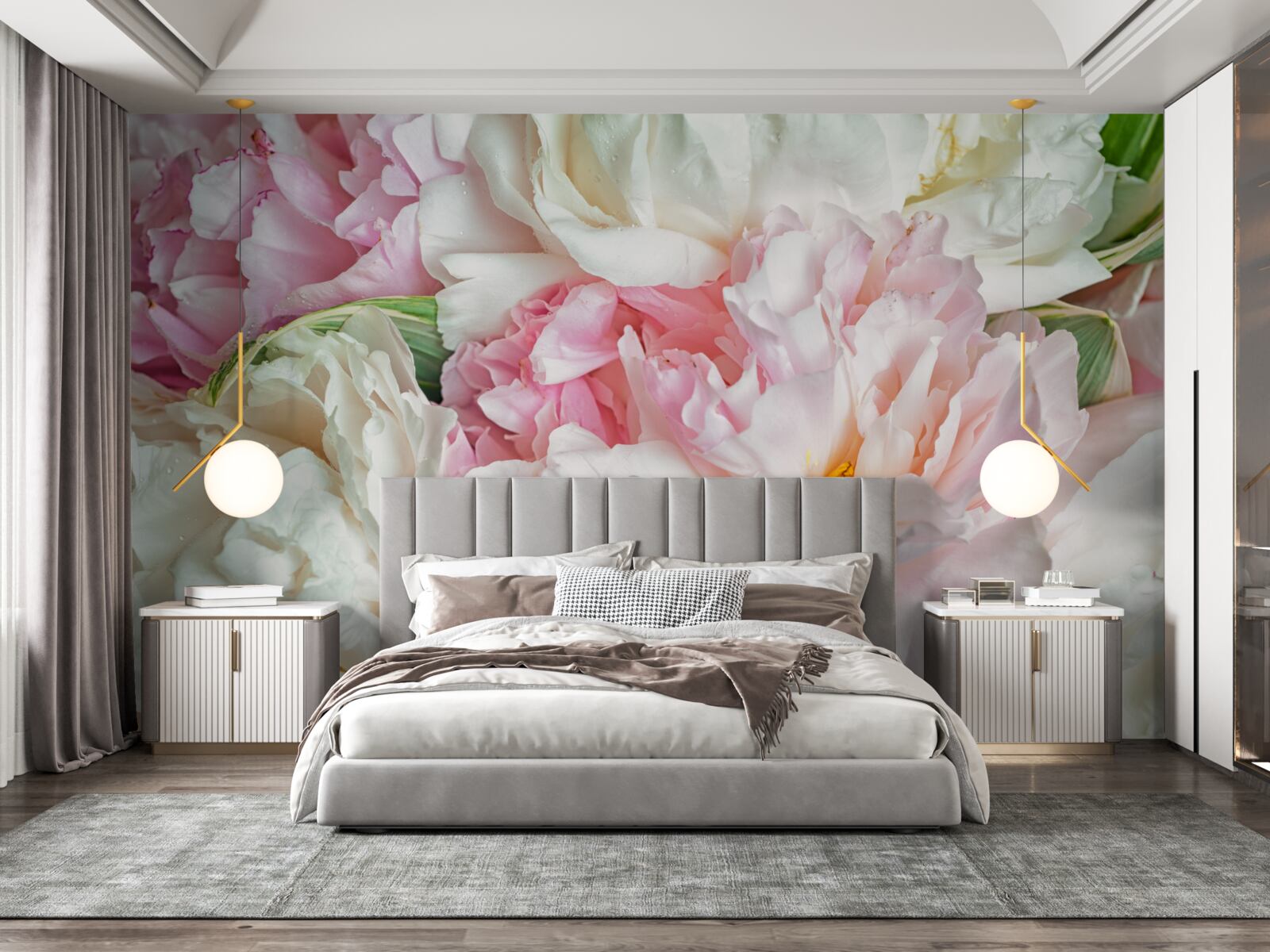 Papier peint voile de pétales délicats