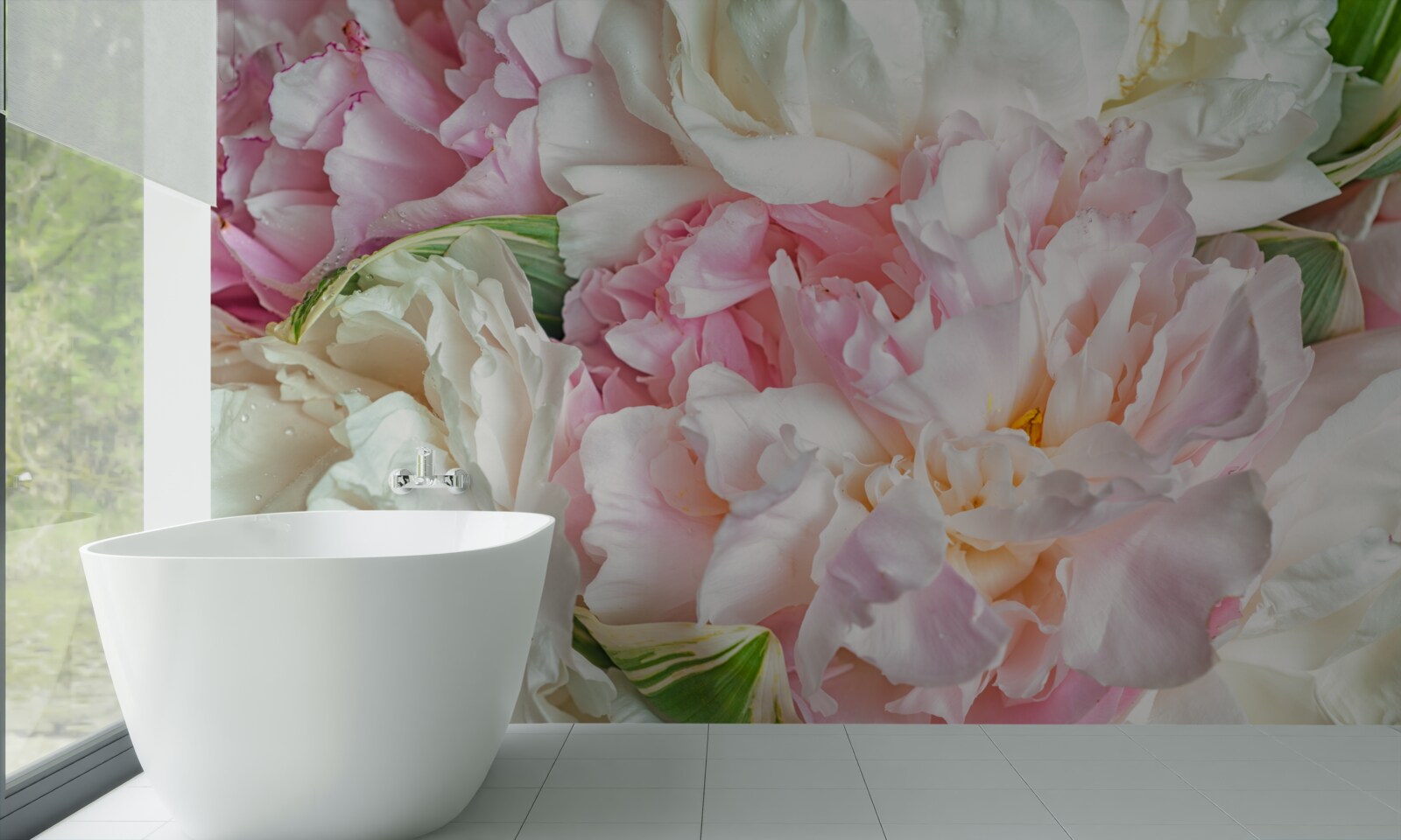 Papier peint voile de pétales délicats