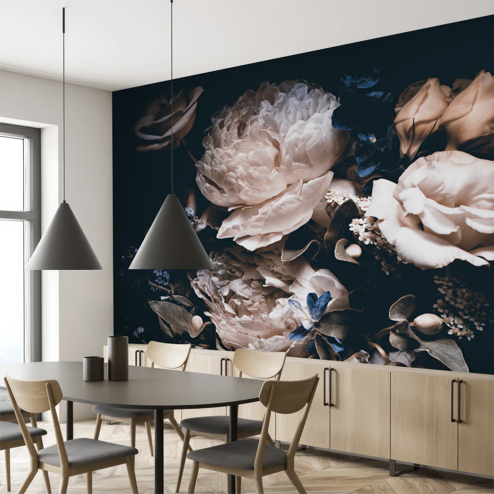 Papier peint le roman noir des fleurs