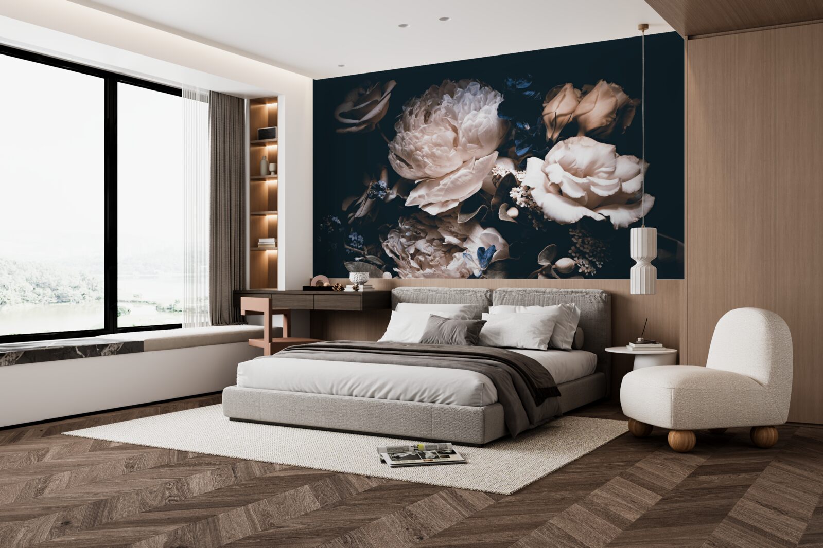 Papier peint le roman noir des fleurs